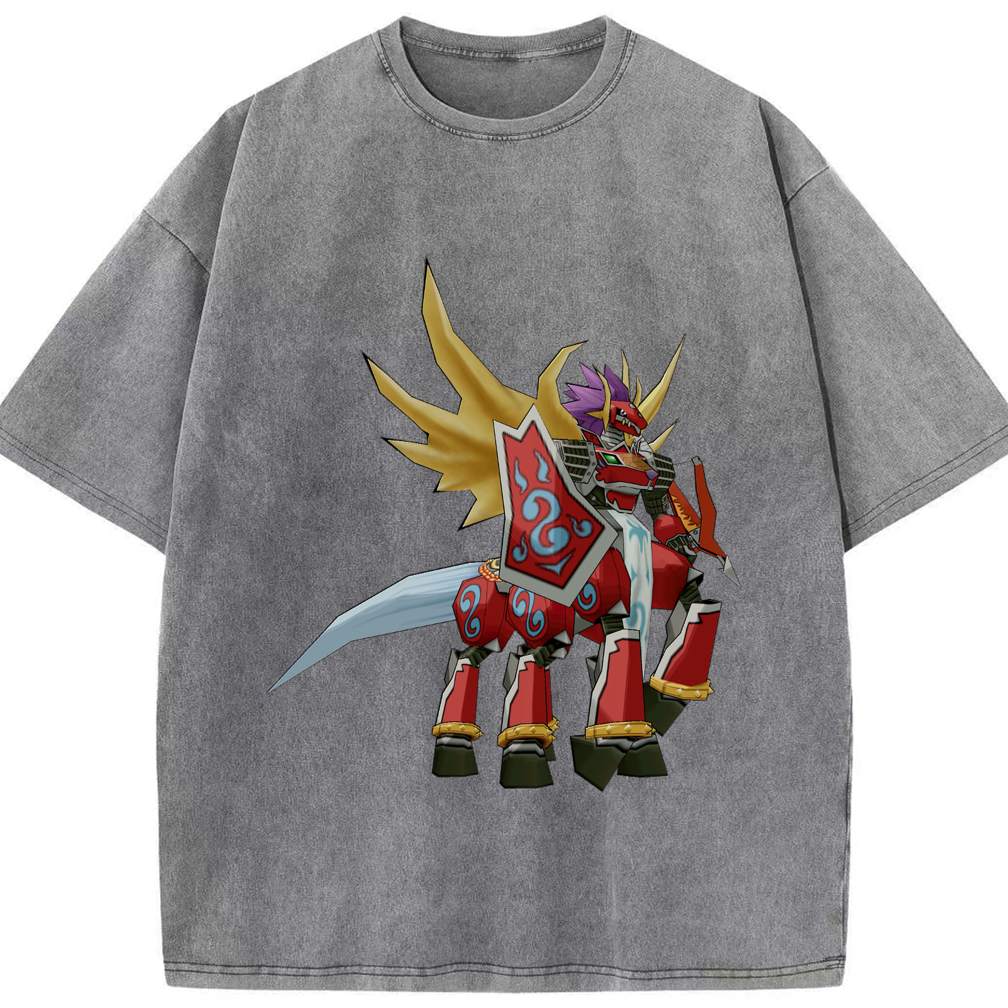 （画像用） Digimon デジタルモンスター/デジモン 綿100% ヴィンテージ風 半袖Tシャツ（フロントプリント）