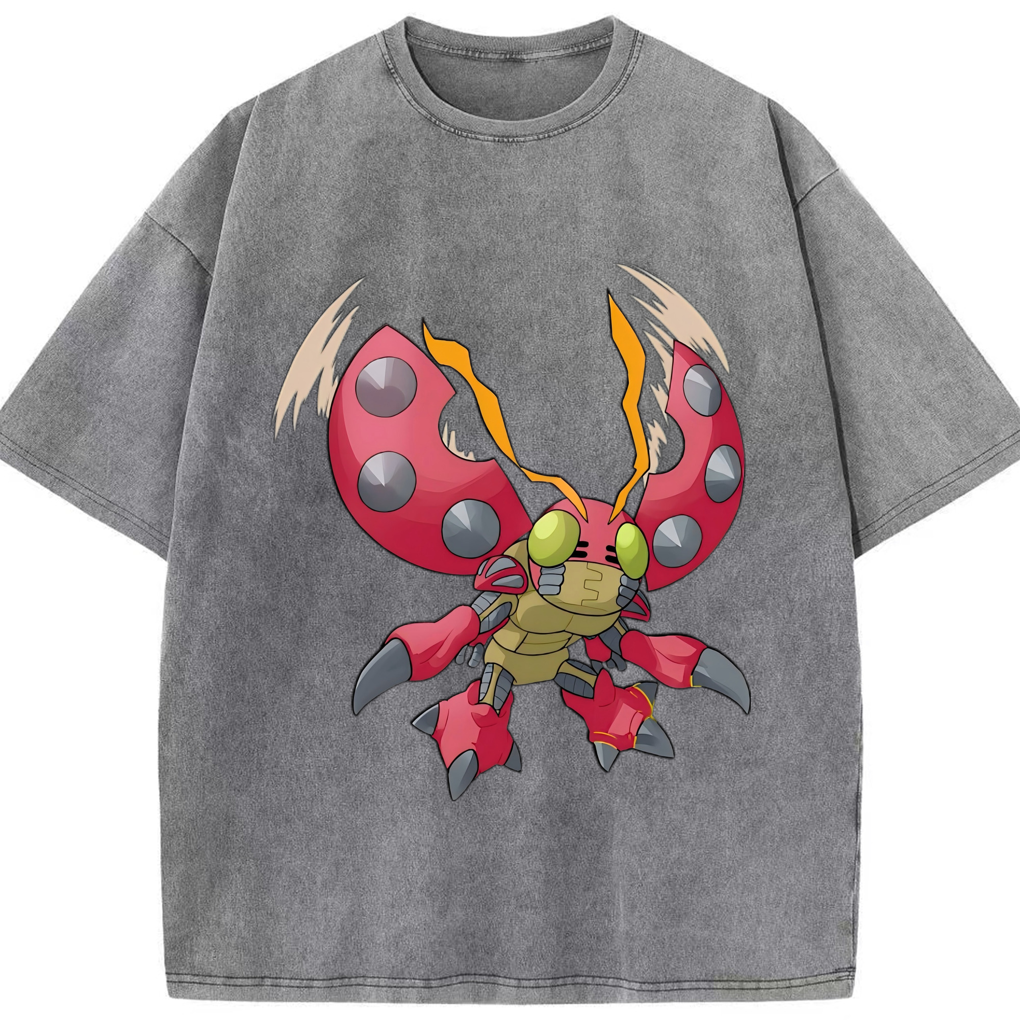 （画像用） Digimon デジタルモンスター/デジモン 綿100% ヴィンテージ風 半袖Tシャツ（フロントプリント）