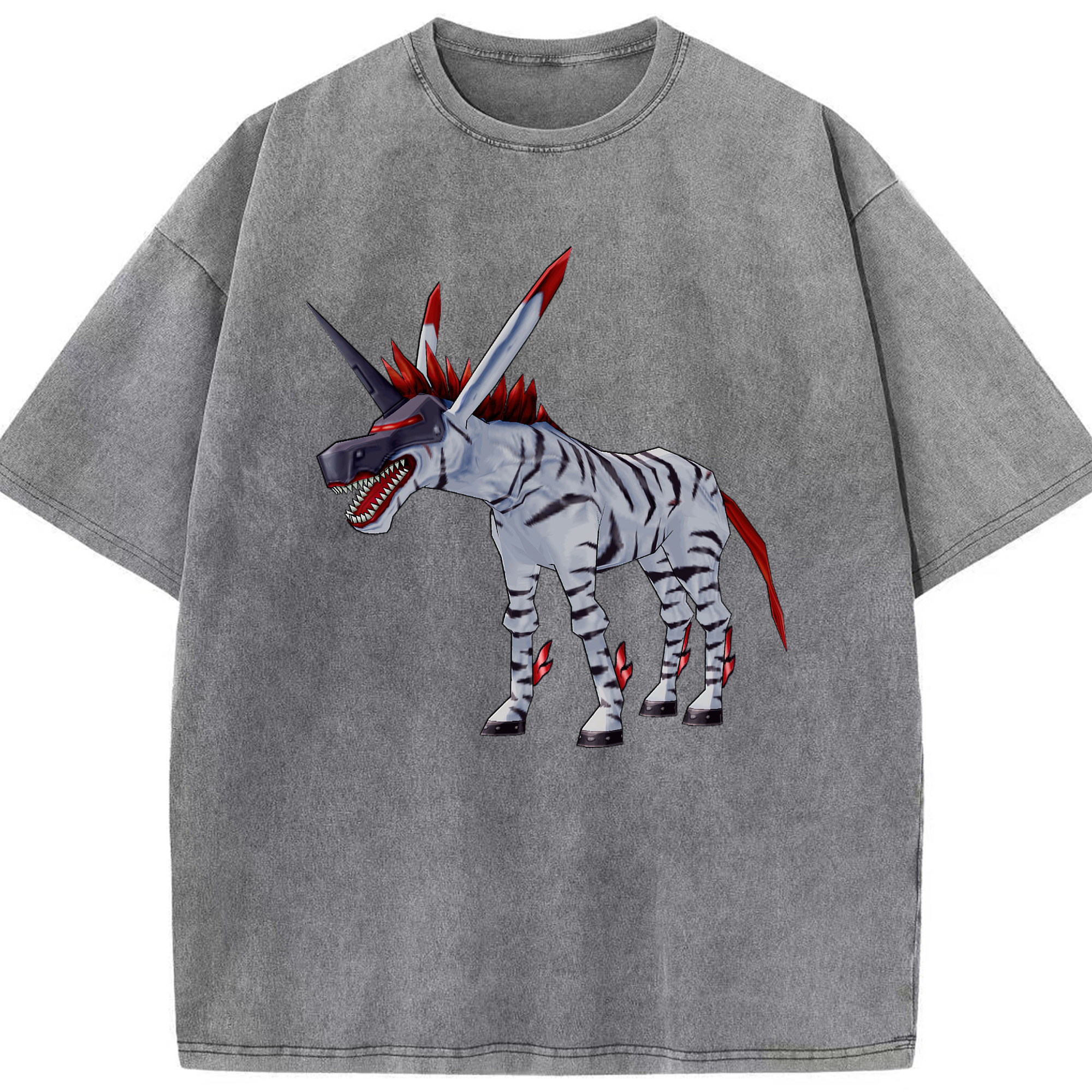 （画像用） Digimon デジタルモンスター/デジモン 綿100% ヴィンテージ風 半袖Tシャツ（フロントプリント）