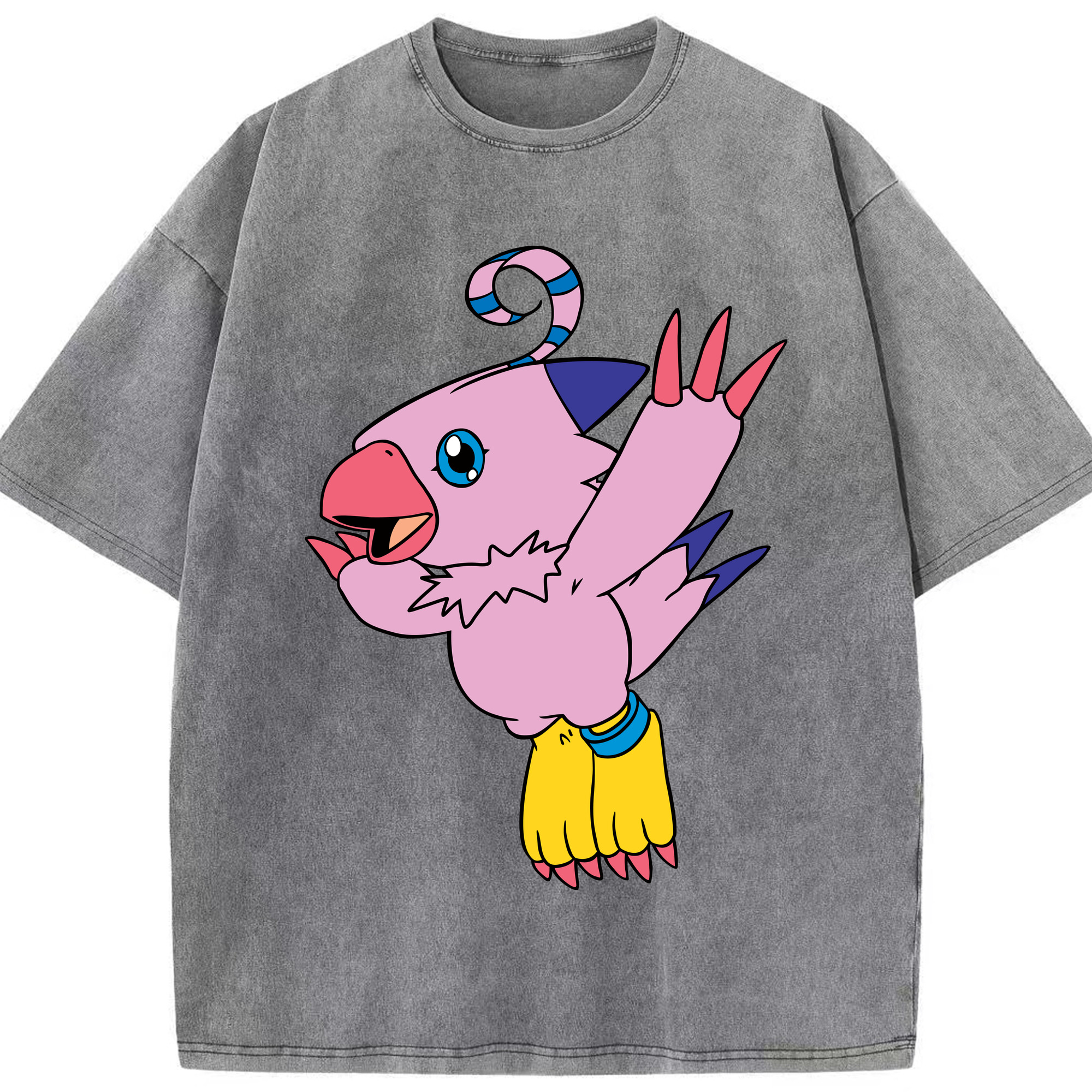 （画像用） Digimon デジタルモンスター/デジモン 綿100% ヴィンテージ風 半袖Tシャツ（フロントプリント）