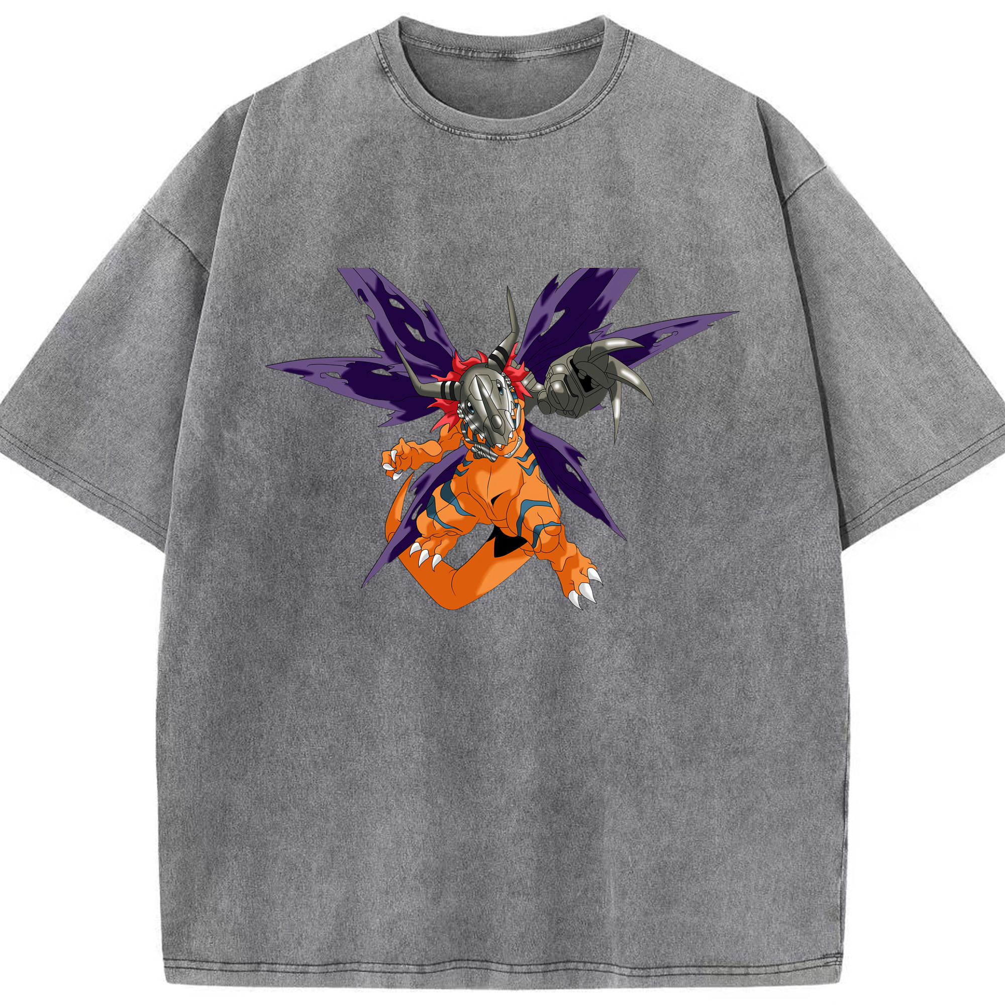 （画像用） Digimon デジタルモンスター/デジモン 綿100% ヴィンテージ風 半袖Tシャツ（フロントプリント）