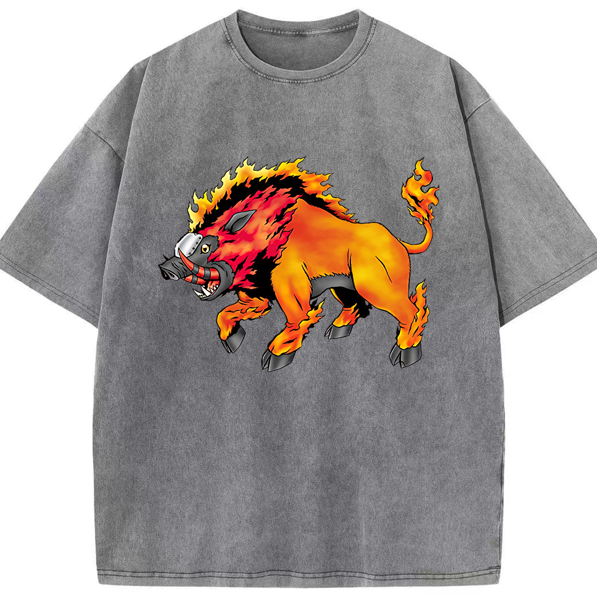 （画像用） Digimon デジタルモンスター/デジモン 綿100% ヴィンテージ風 半袖Tシャツ（フロントプリント）