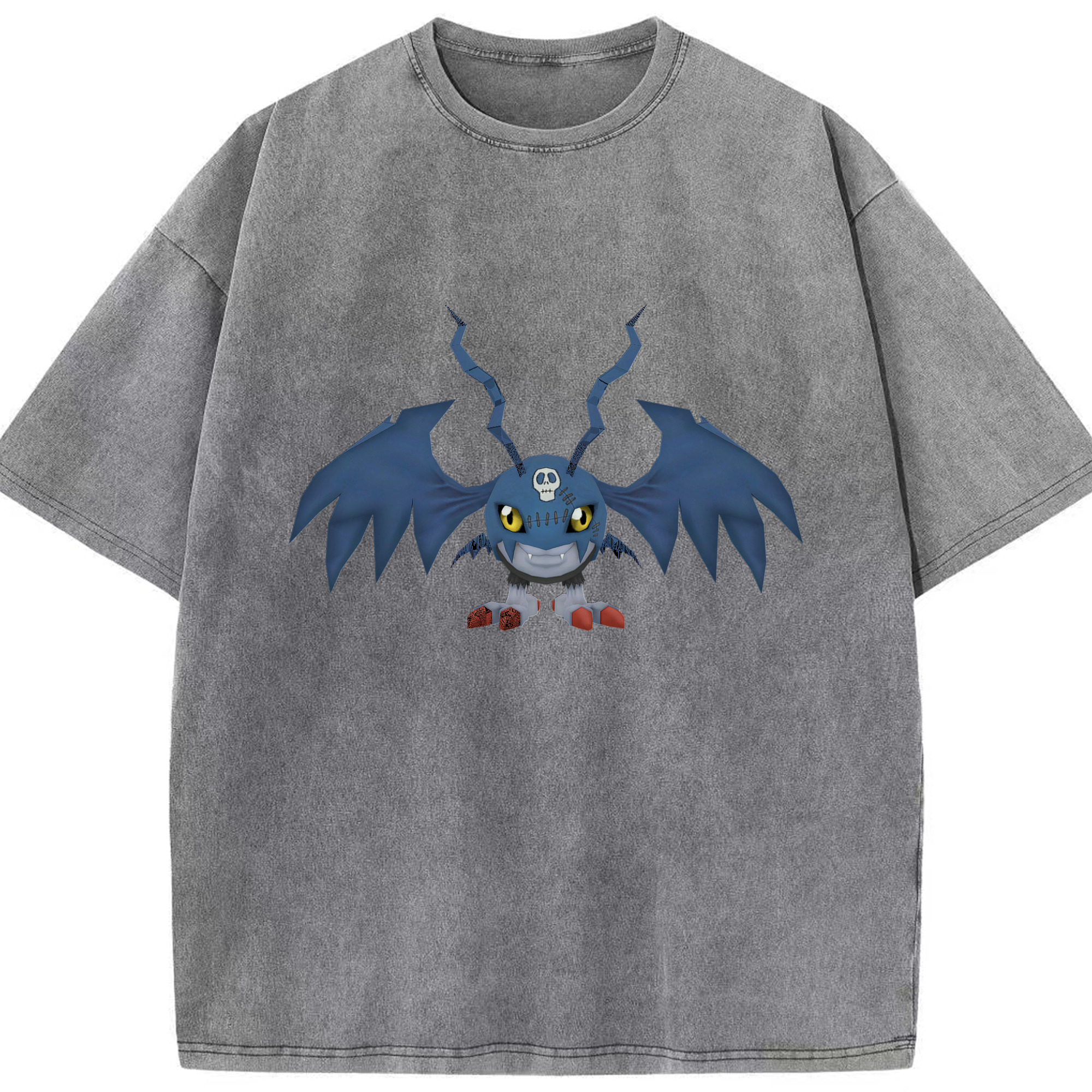 （画像用） Digimon デジタルモンスター/デジモン 綿100% ヴィンテージ風 半袖Tシャツ（フロントプリント）