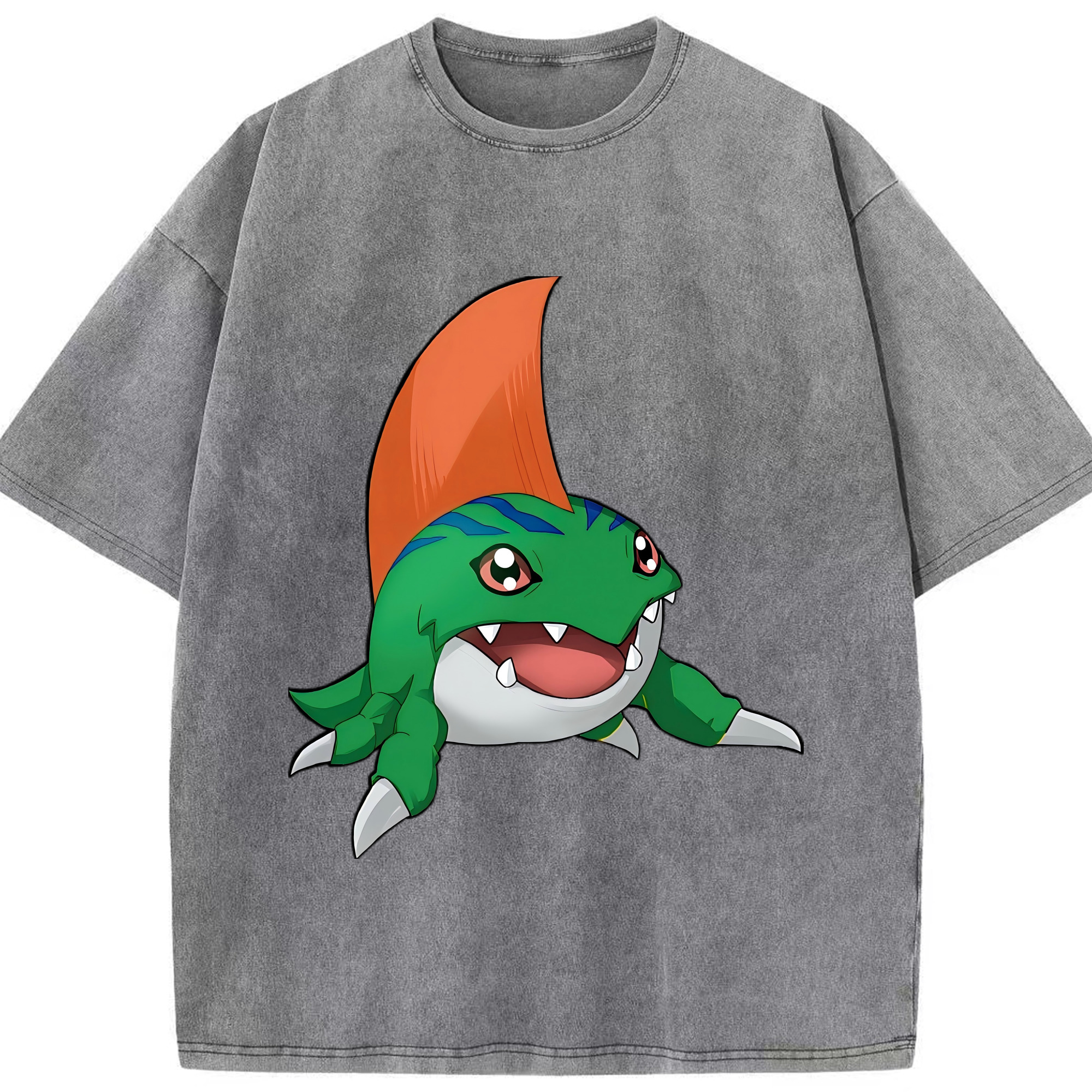 （画像用） Digimon デジタルモンスター/デジモン 綿100% ヴィンテージ風 半袖Tシャツ（フロントプリント）