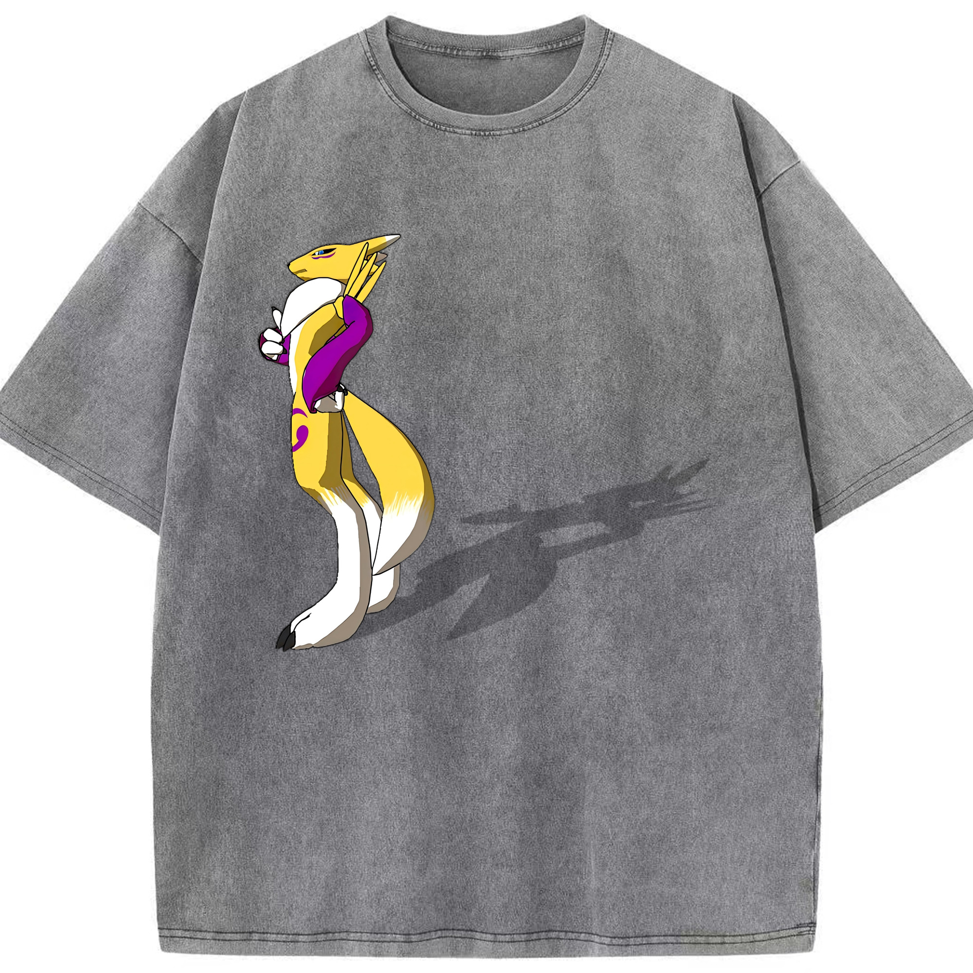 （画像用） Digimon デジタルモンスター/デジモン 綿100% ヴィンテージ風 半袖Tシャツ（フロントプリント）