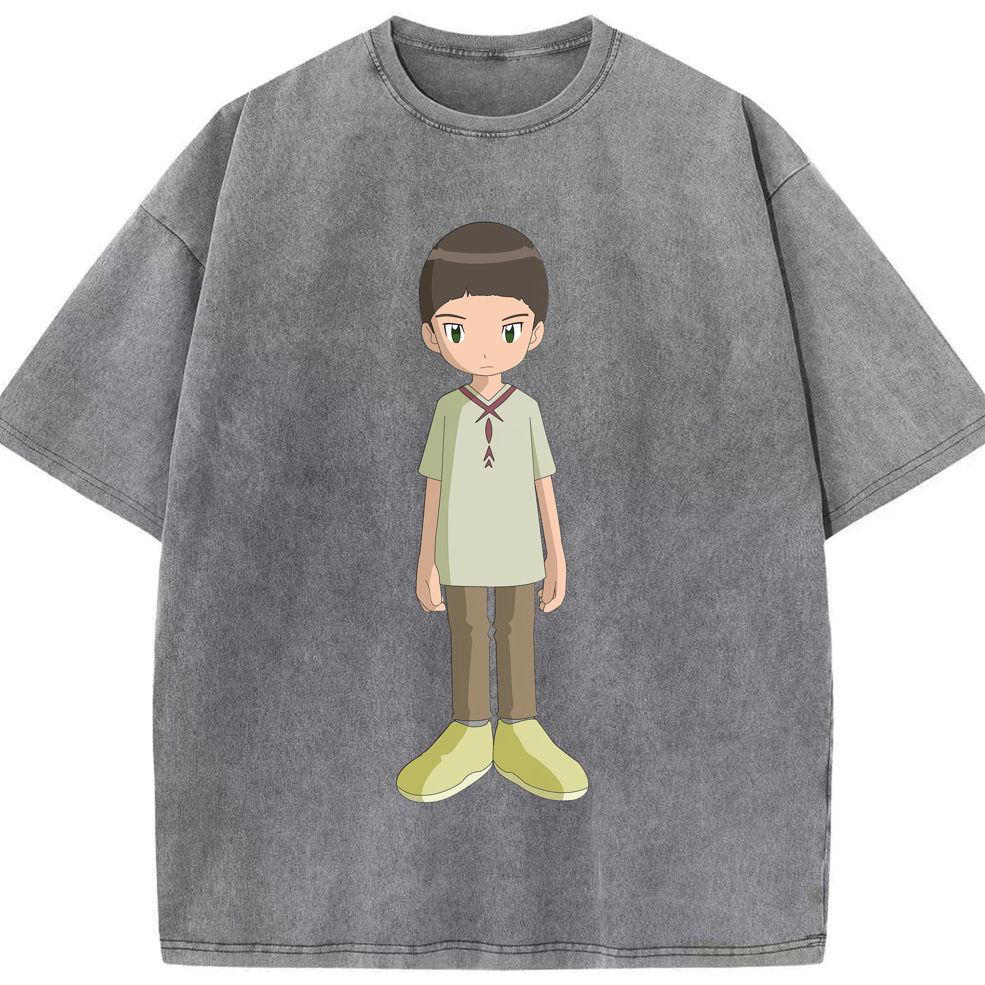 （画像用） Digimon デジタルモンスター/デジモン 綿100% ヴィンテージ風 半袖Tシャツ（フロントプリント）