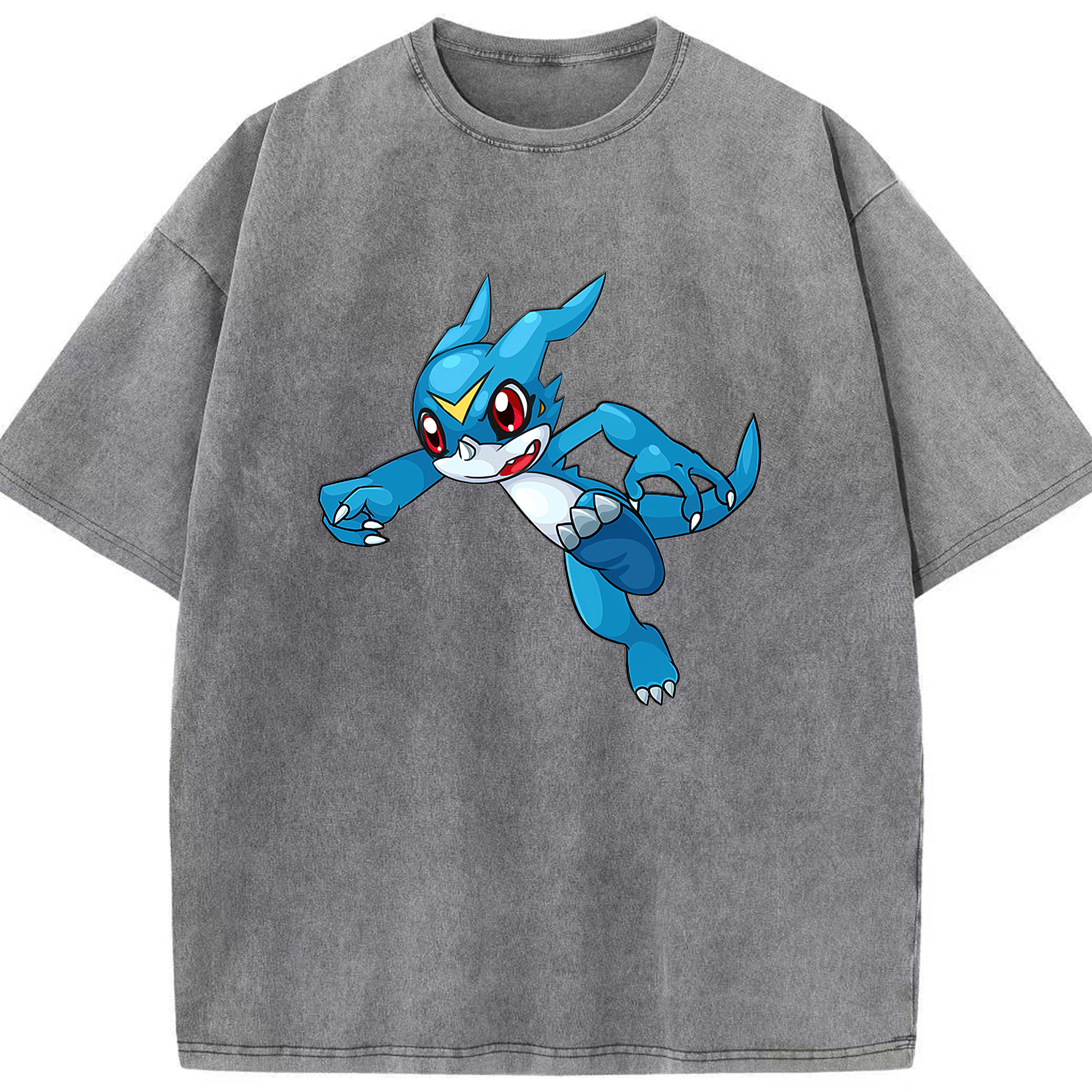 （画像用） Digimon デジタルモンスター/デジモン 綿100% ヴィンテージ風 半袖Tシャツ（フロントプリント）