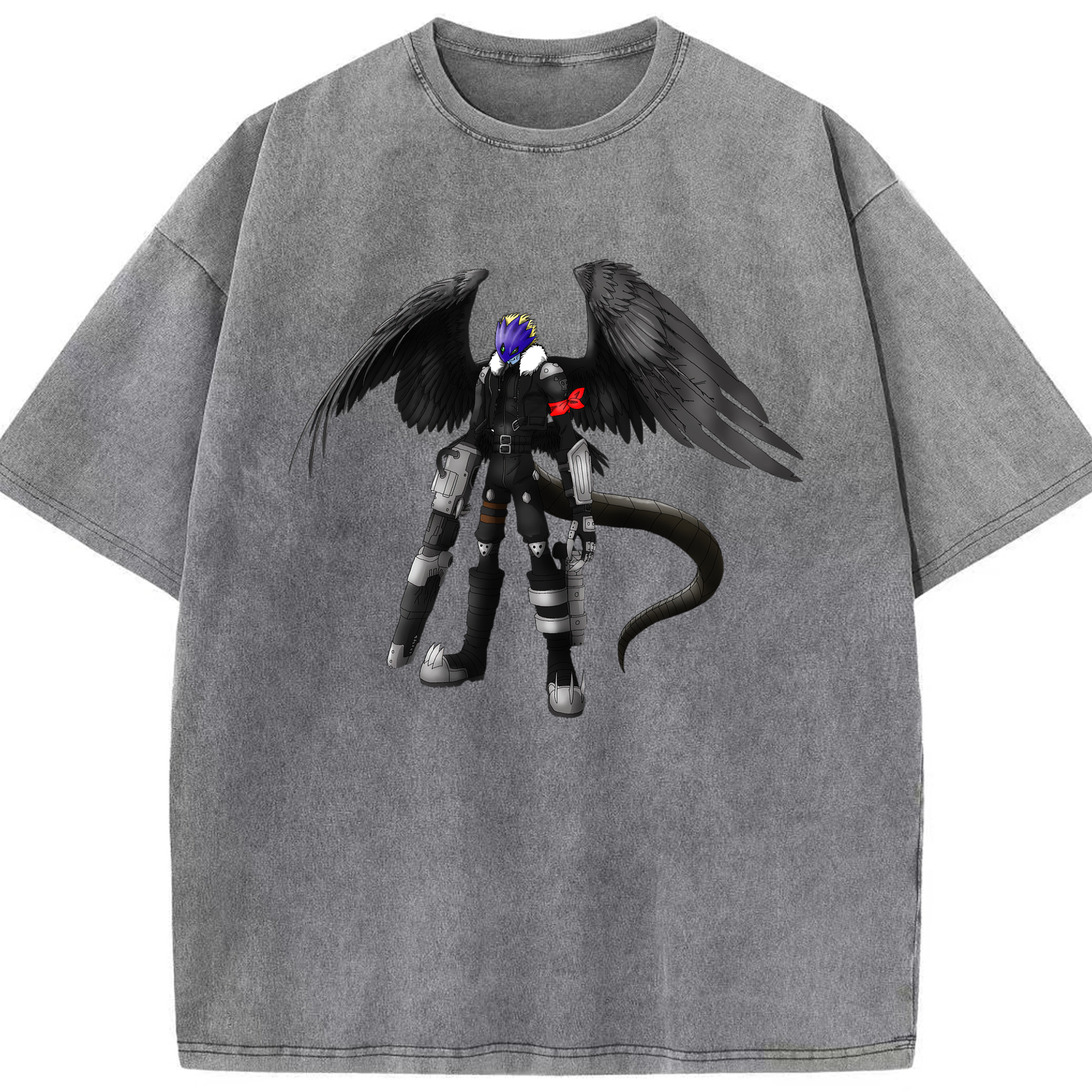 （画像用） Digimon デジタルモンスター/デジモン 綿100% ヴィンテージ風 半袖Tシャツ（フロントプリント）