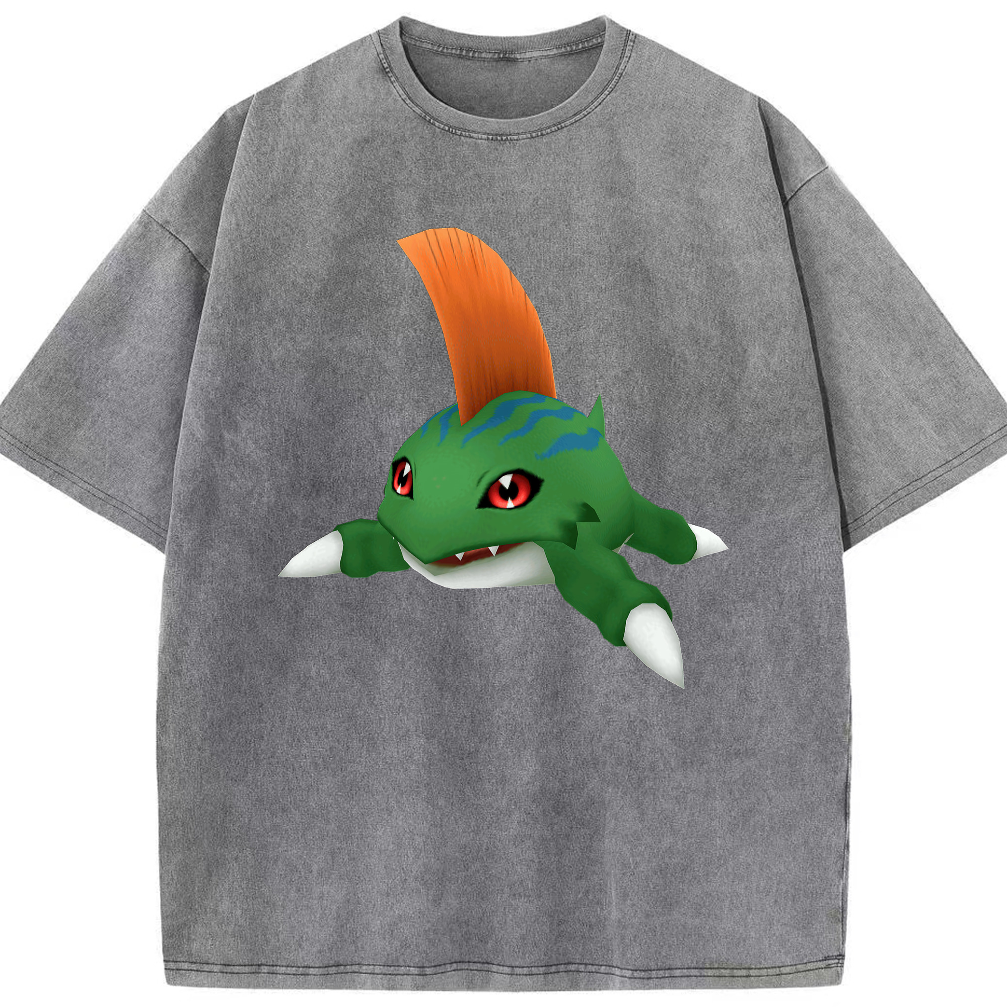 （画像用） Digimon デジタルモンスター/デジモン 綿100% ヴィンテージ風 半袖Tシャツ（フロントプリント）