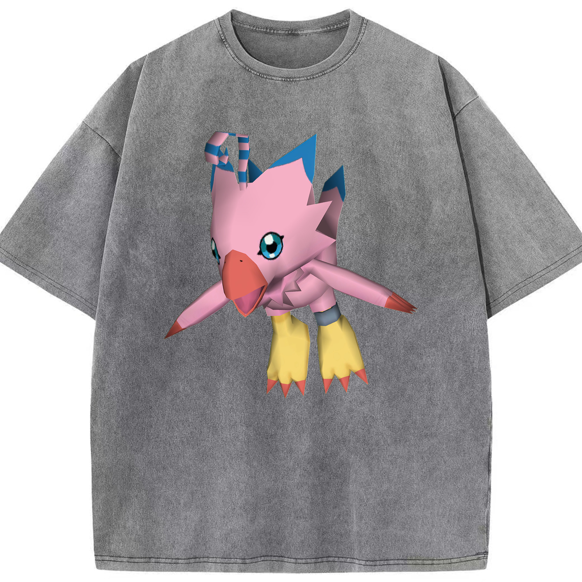 （画像用） Digimon デジタルモンスター/デジモン 綿100% ヴィンテージ風 半袖Tシャツ（フロントプリント）