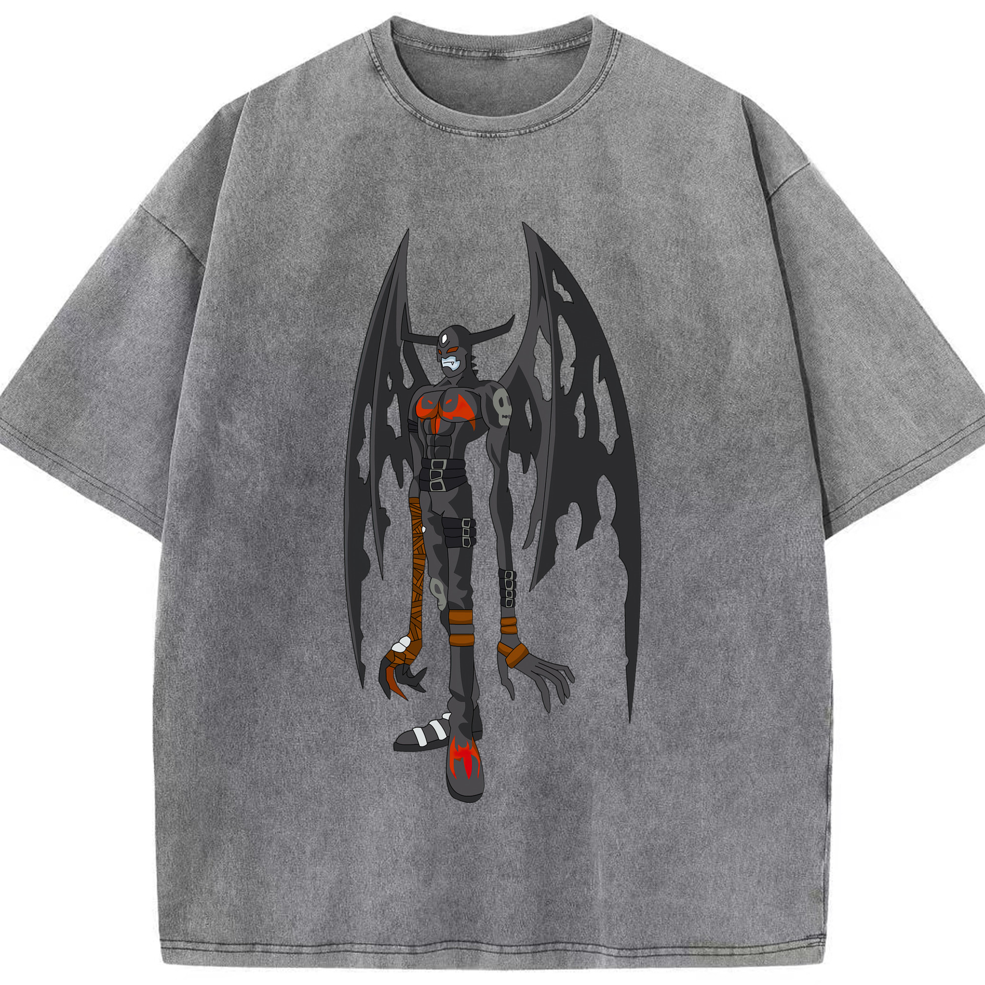（画像用） Digimon デジタルモンスター/デジモン 綿100% ヴィンテージ風 半袖Tシャツ（フロントプリント）