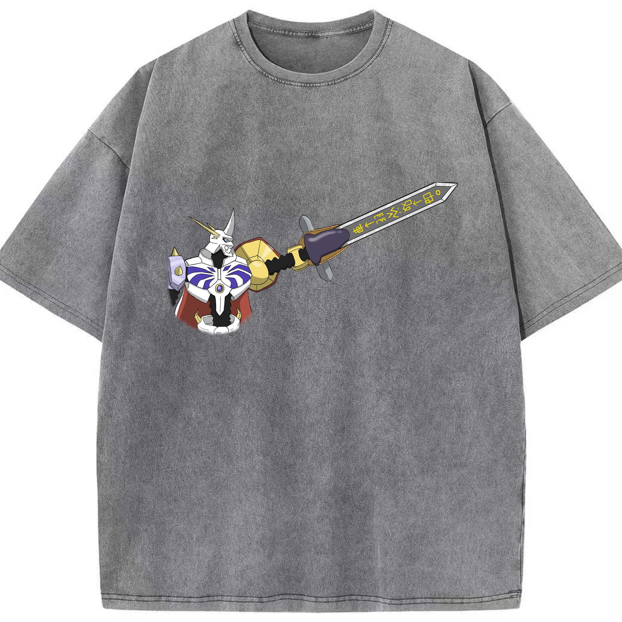 （画像用） Digimon デジタルモンスター/デジモン 綿100% ヴィンテージ風 半袖Tシャツ（フロントプリント）