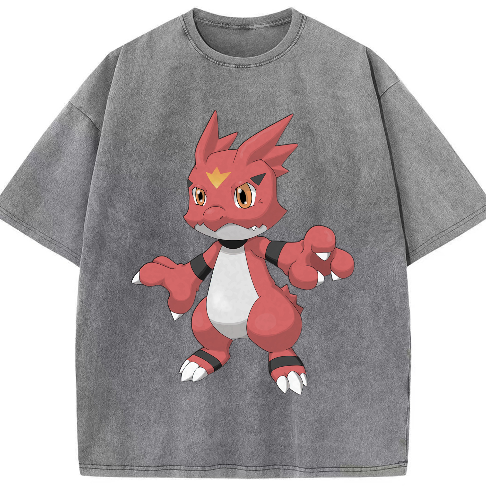 （画像用） Digimon デジタルモンスター/デジモン 綿100% ヴィンテージ風 半袖Tシャツ（フロントプリント）