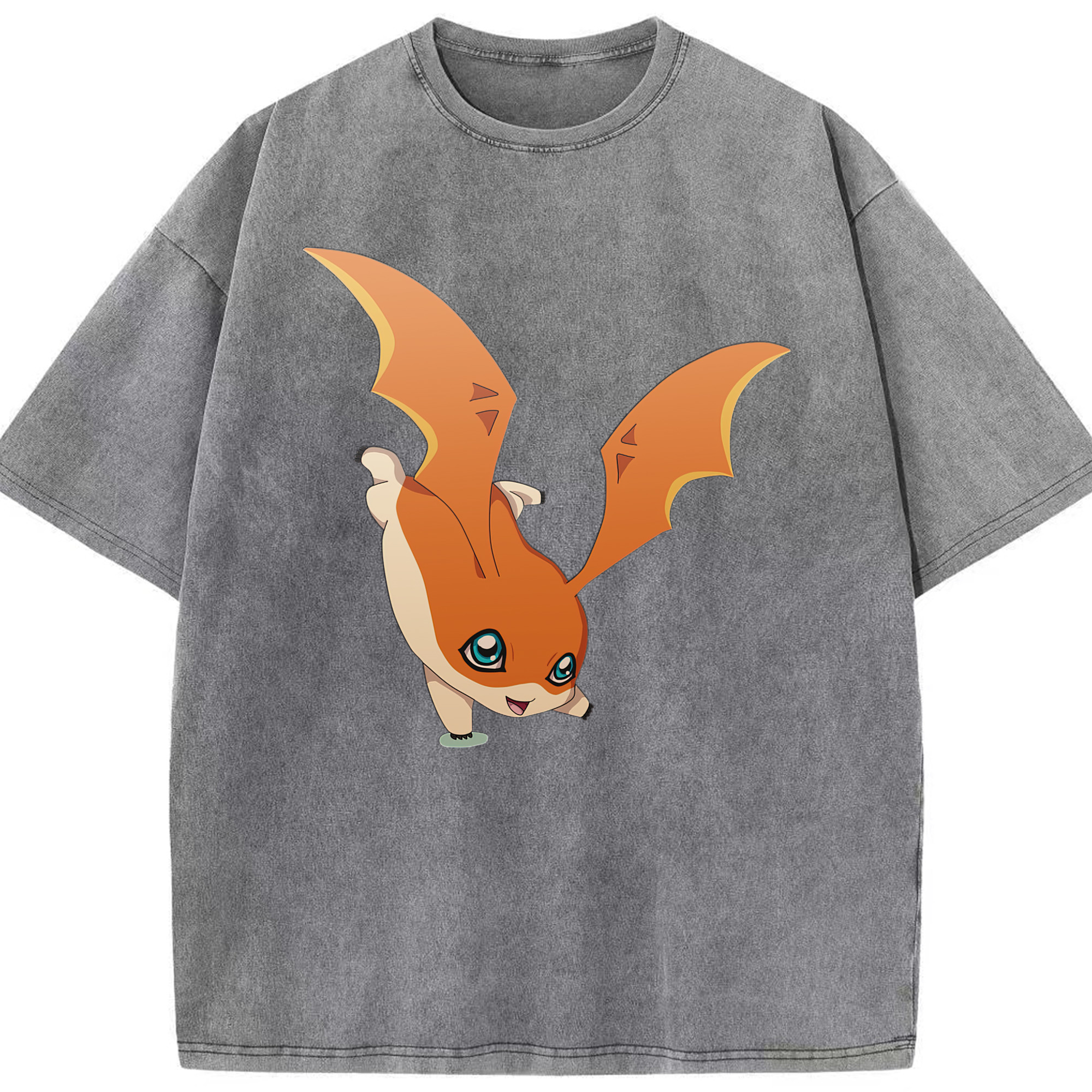 （画像用） Digimon デジタルモンスター/デジモン 綿100% ヴィンテージ風 半袖Tシャツ（フロントプリント）