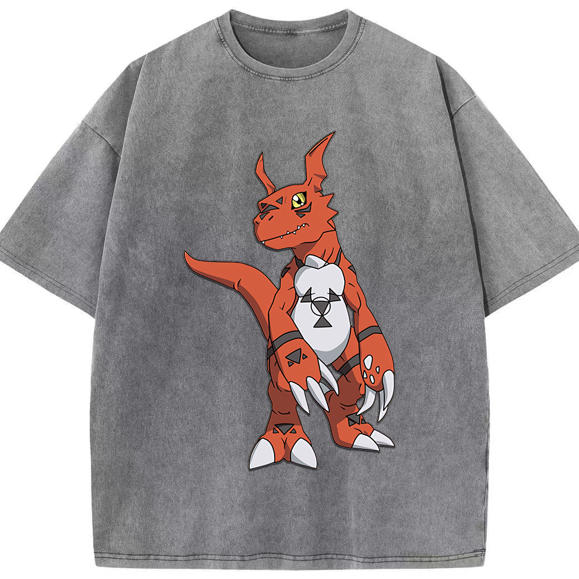 （画像用） Digimon デジタルモンスター/デジモン 綿100% ヴィンテージ風 半袖Tシャツ（フロントプリント）