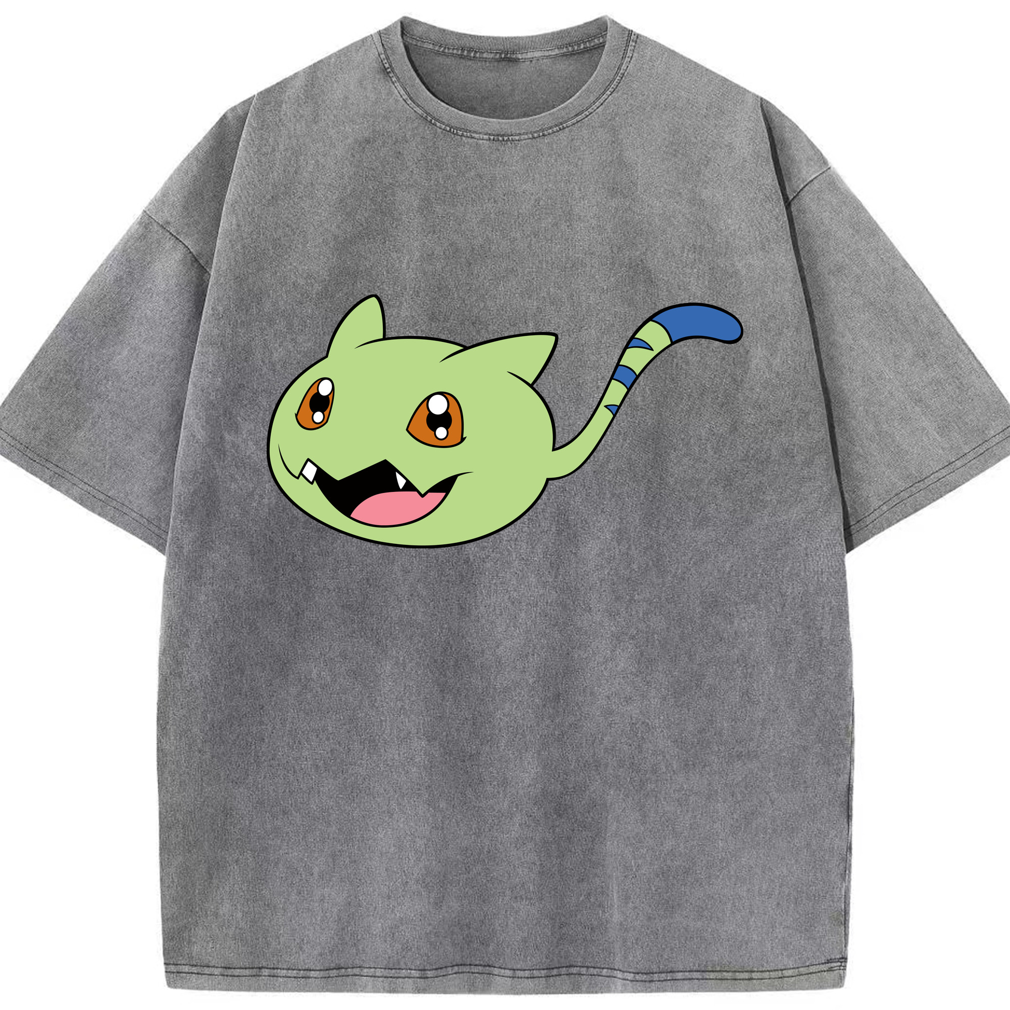 （画像用） Digimon デジタルモンスター/デジモン 綿100% ヴィンテージ風 半袖Tシャツ（フロントプリント）