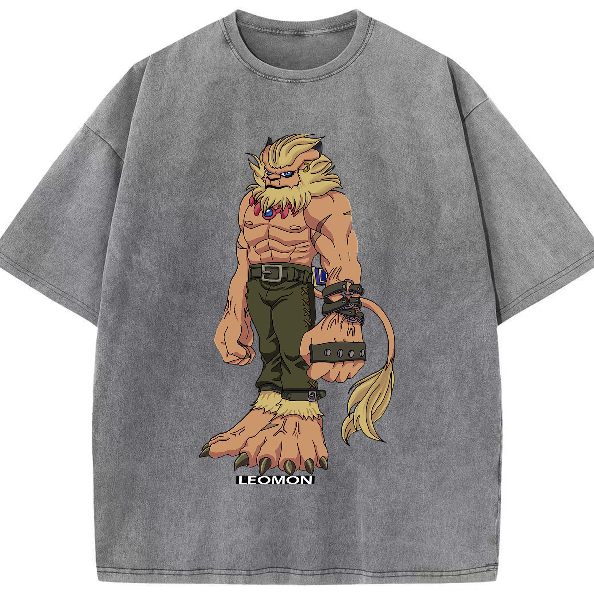 （画像用） Digimon デジタルモンスター/デジモン 綿100% ヴィンテージ風 半袖Tシャツ（フロントプリント）