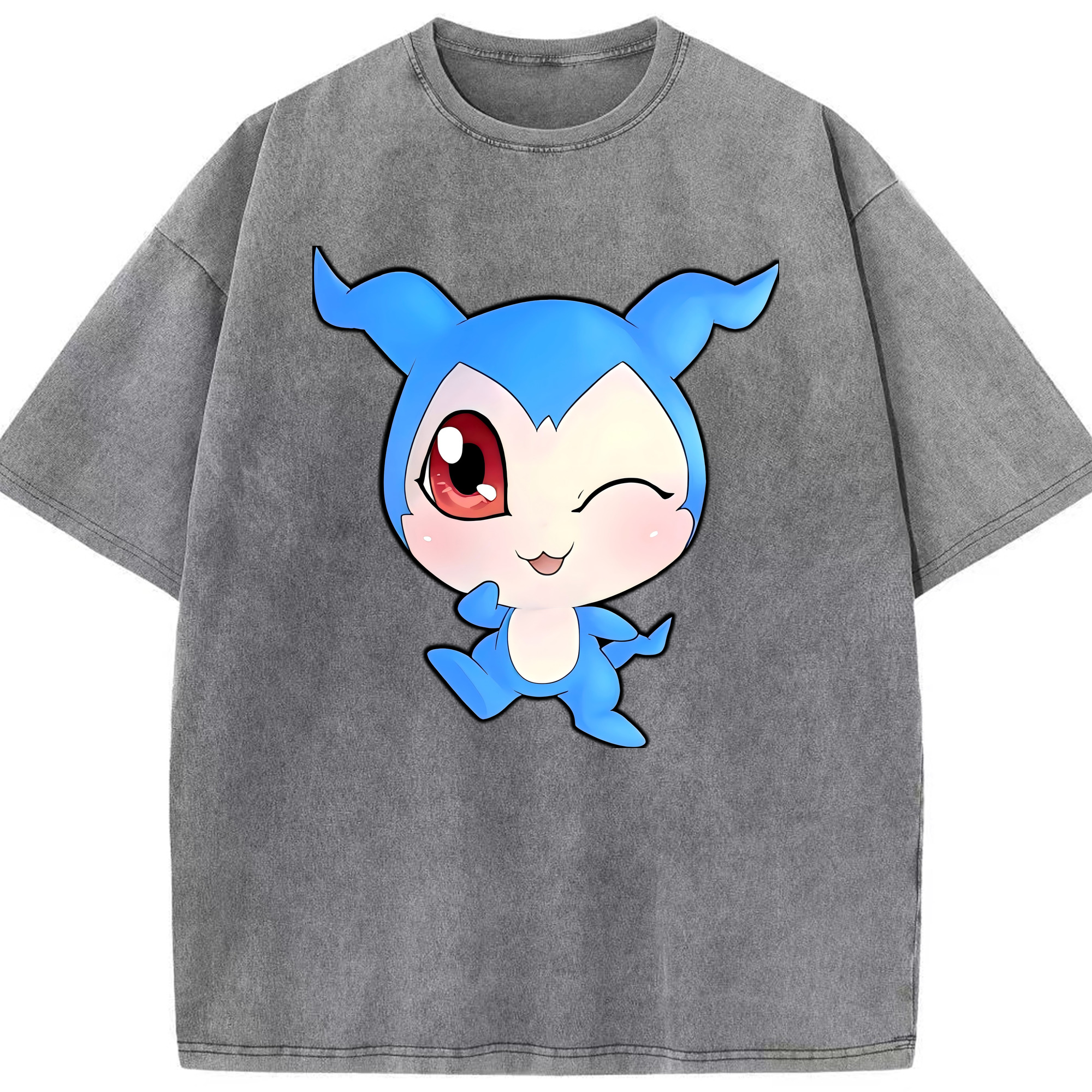 （画像用） Digimon デジタルモンスター/デジモン 綿100% ヴィンテージ風 半袖Tシャツ（フロントプリント）