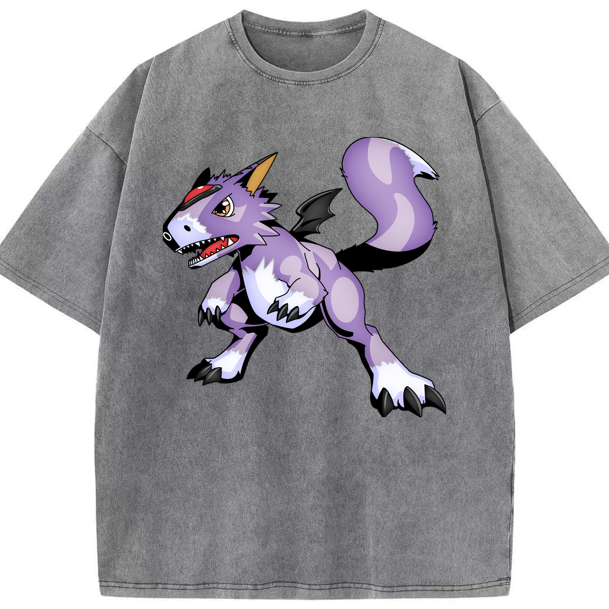（画像用） Digimon デジタルモンスター/デジモン 綿100% ヴィンテージ風 半袖Tシャツ（フロントプリント）