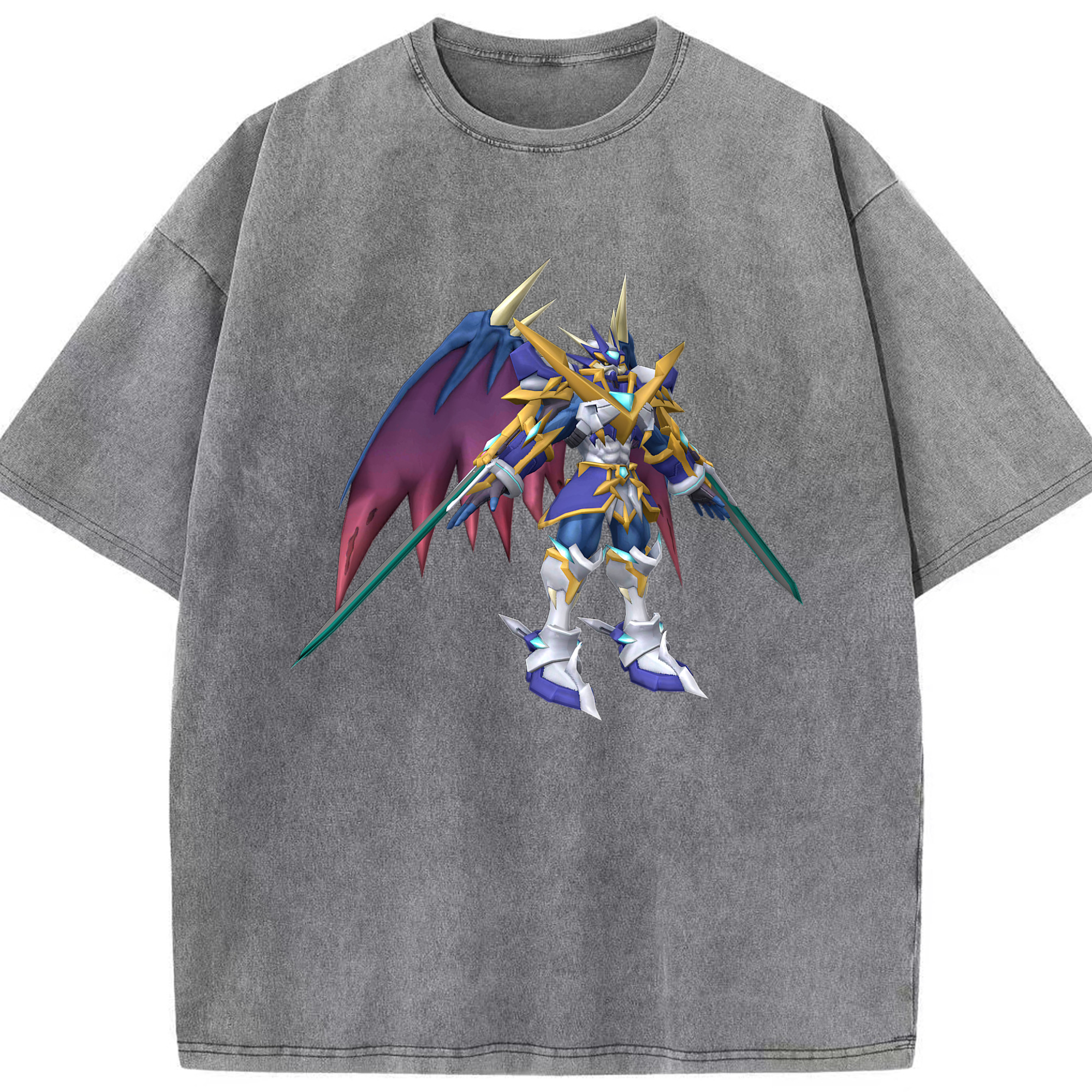 （画像用） Digimon デジタルモンスター/デジモン 綿100% ヴィンテージ風 半袖Tシャツ（フロントプリント）