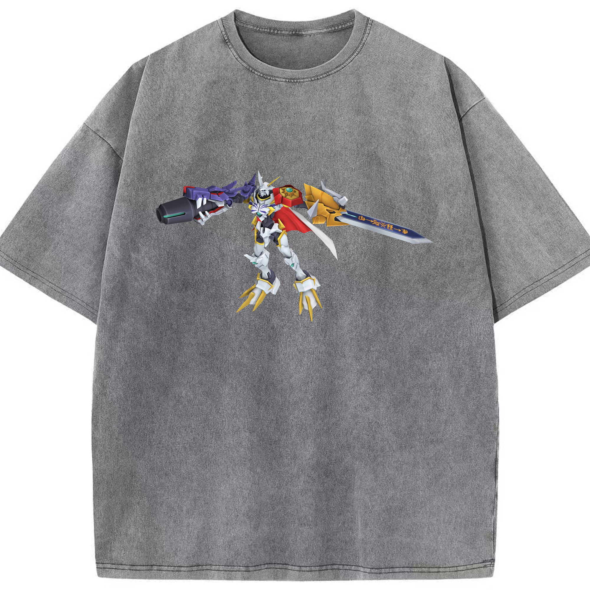 （画像用） Digimon デジタルモンスター/デジモン 綿100% ヴィンテージ風 半袖Tシャツ（フロントプリント）