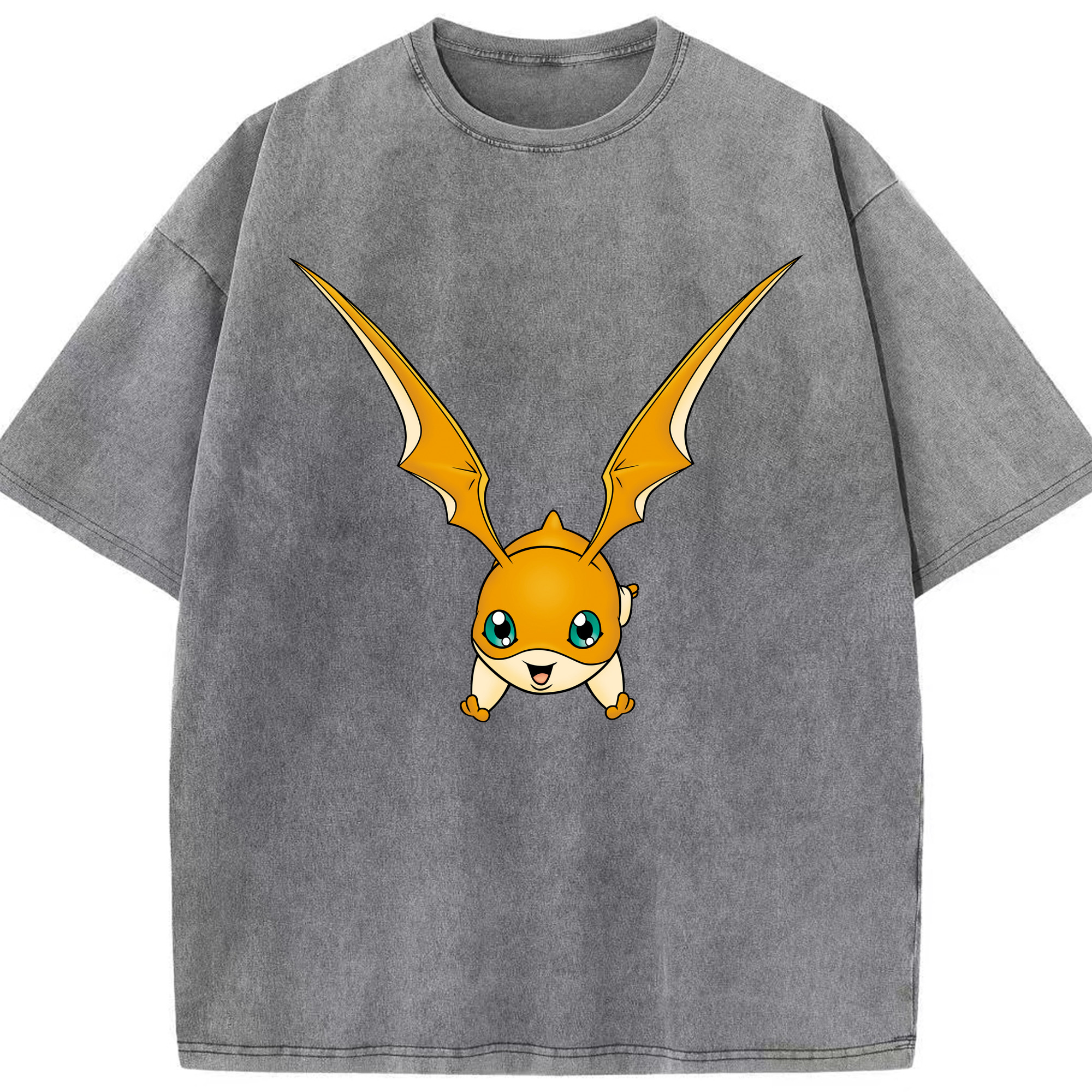 （画像用） Digimon デジタルモンスター/デジモン 綿100% ヴィンテージ風 半袖Tシャツ（フロントプリント）