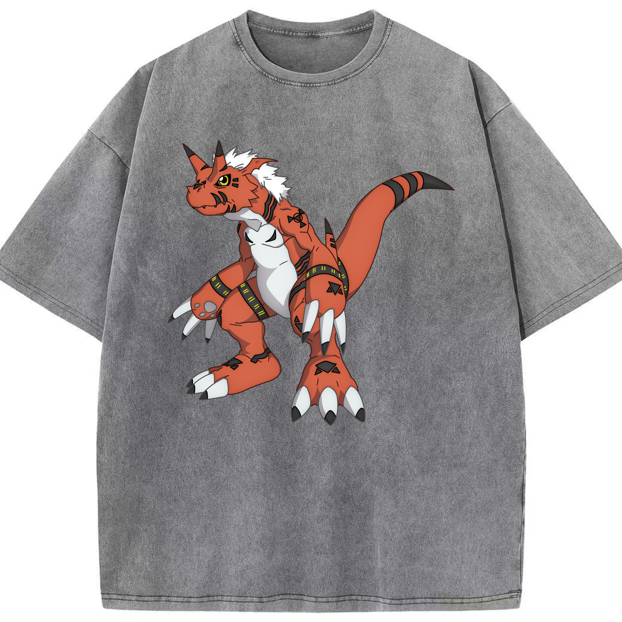 （画像用） Digimon デジタルモンスター/デジモン 綿100% ヴィンテージ風 半袖Tシャツ（フロントプリント）
