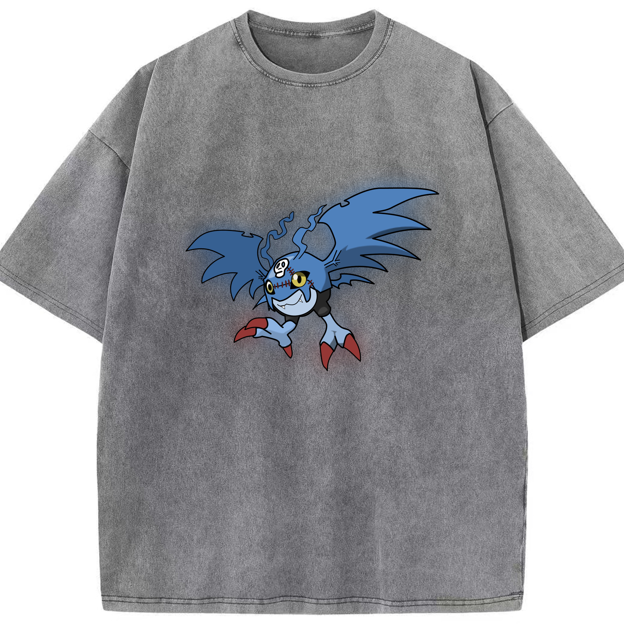 （画像用） Digimon デジタルモンスター/デジモン 綿100% ヴィンテージ風 半袖Tシャツ（フロントプリント）