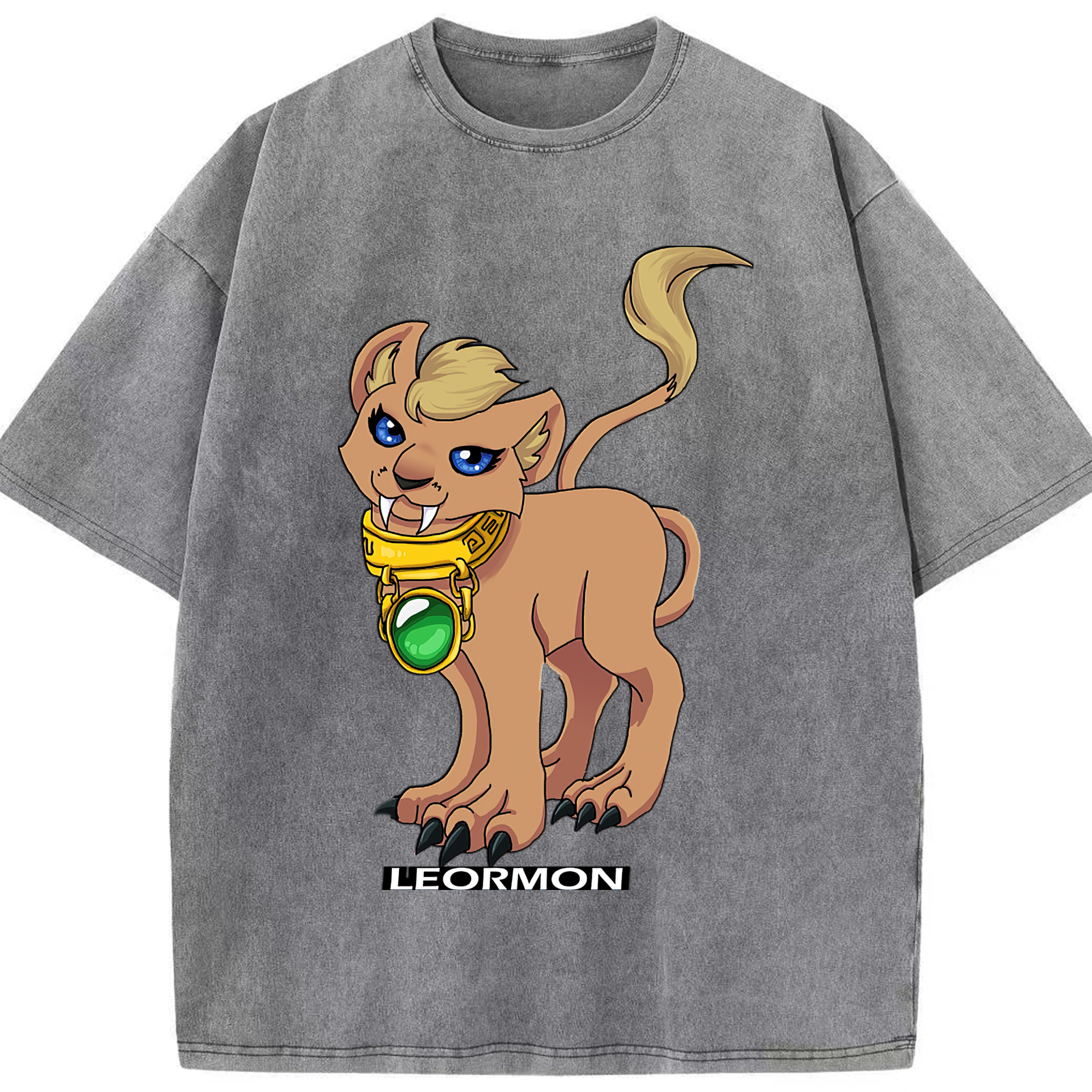 （画像用） Digimon デジタルモンスター/デジモン 綿100% ヴィンテージ風 半袖Tシャツ（フロントプリント）