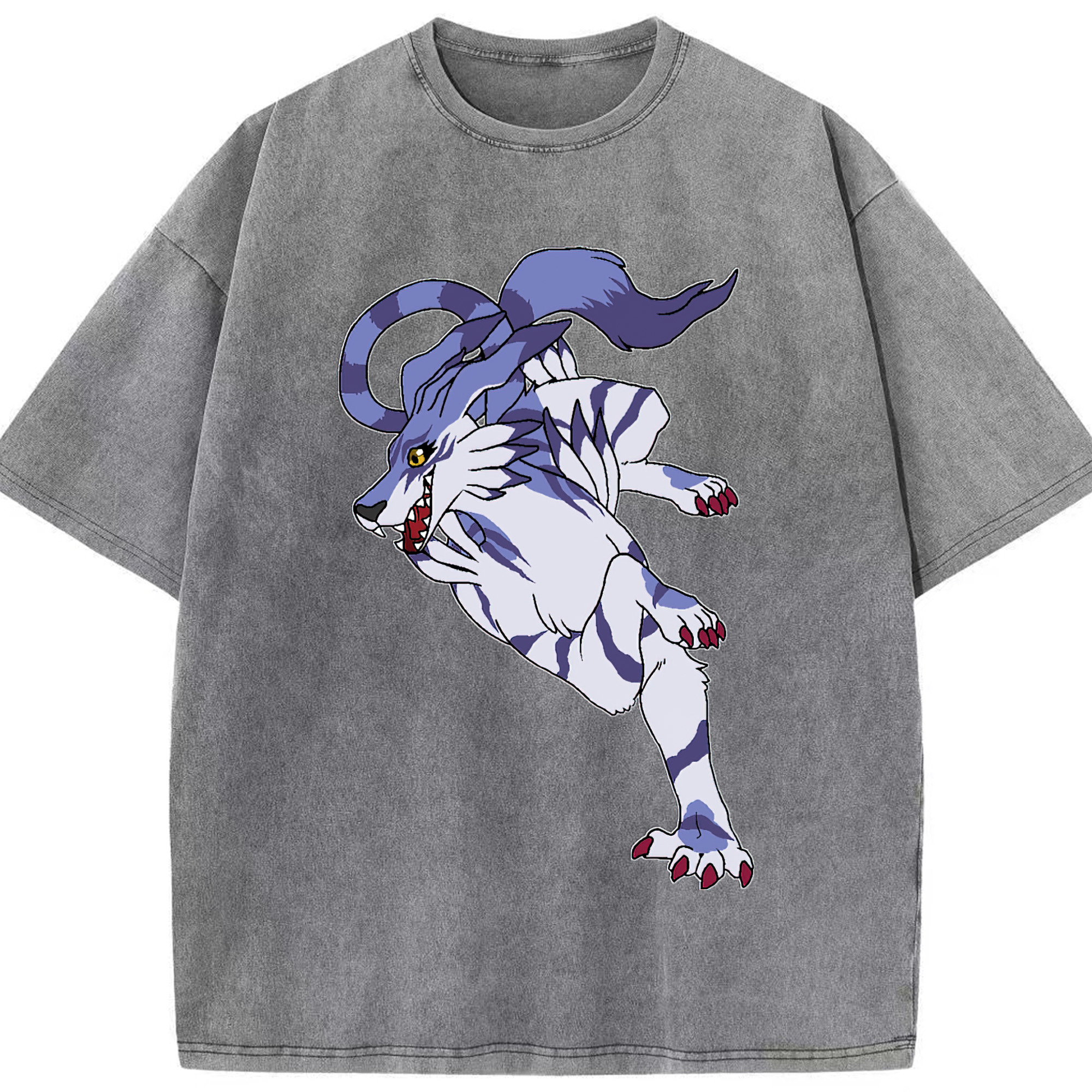 （画像用） Digimon デジタルモンスター/デジモン 綿100% ヴィンテージ風 半袖Tシャツ（フロントプリント）