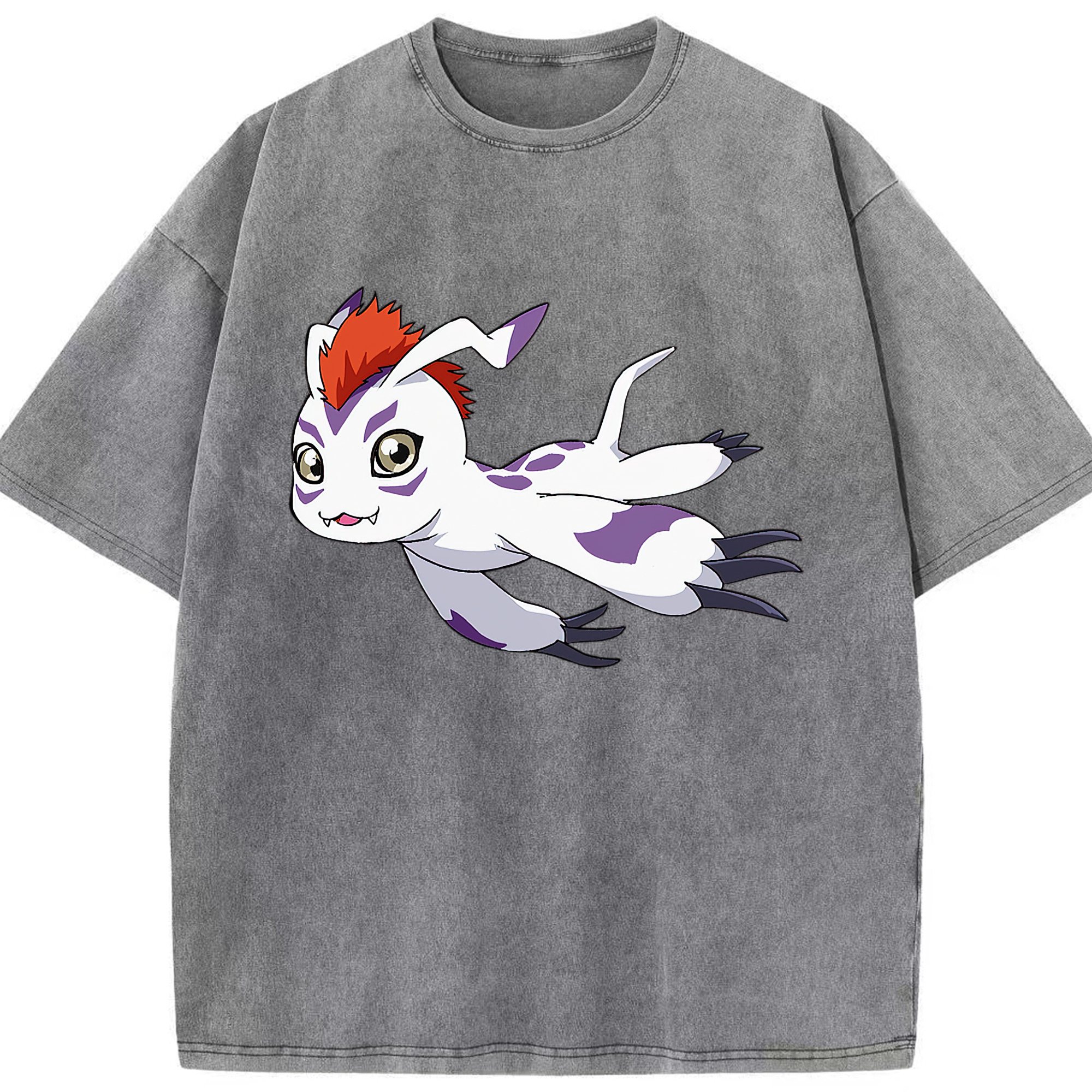 （画像用） Digimon デジタルモンスター/デジモン 綿100% ヴィンテージ風 半袖Tシャツ（フロントプリント）