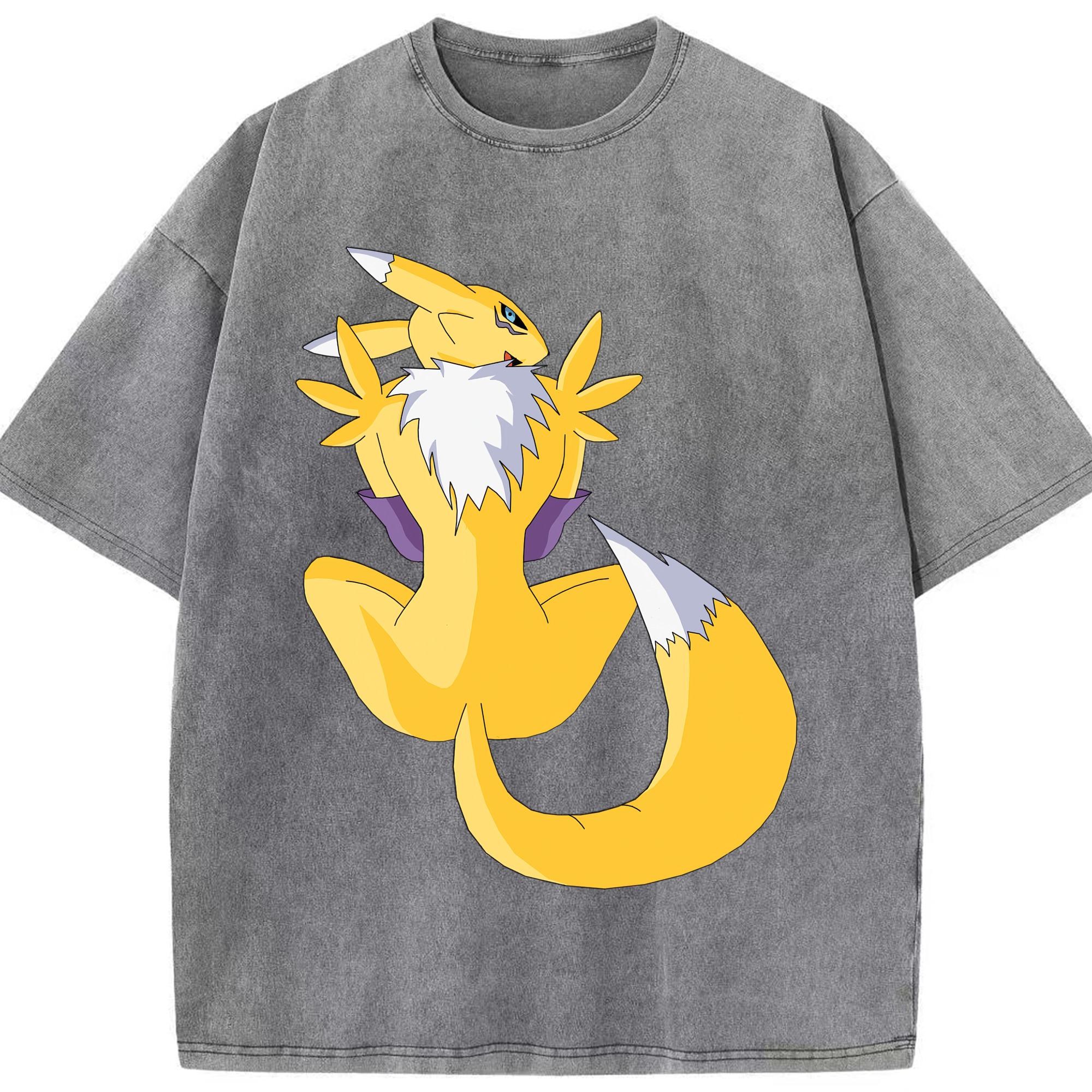 （画像用） Digimon デジタルモンスター/デジモン 綿100% ヴィンテージ風 半袖Tシャツ（フロントプリント）