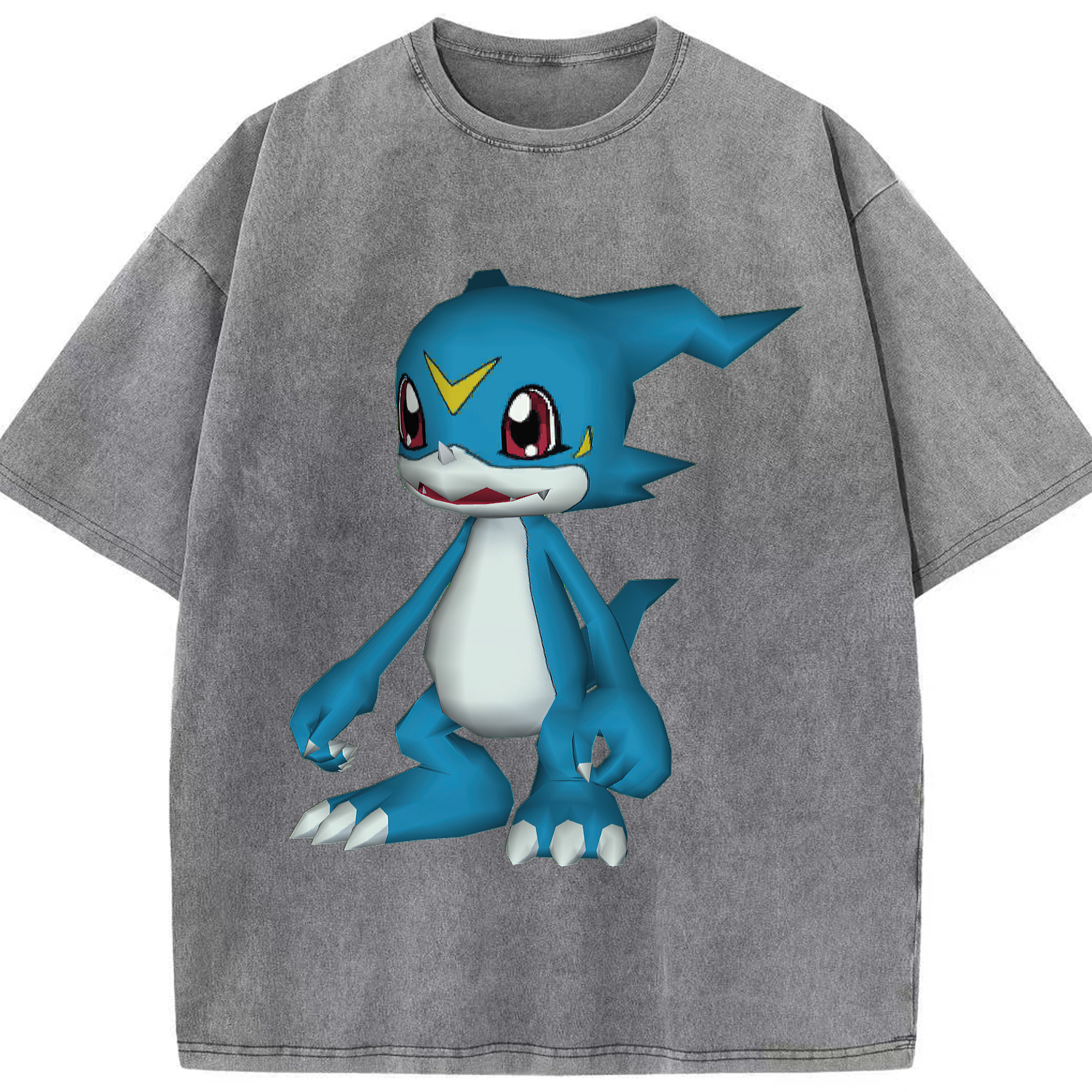 （画像用） Digimon デジタルモンスター/デジモン 綿100% ヴィンテージ風 半袖Tシャツ（フロントプリント）