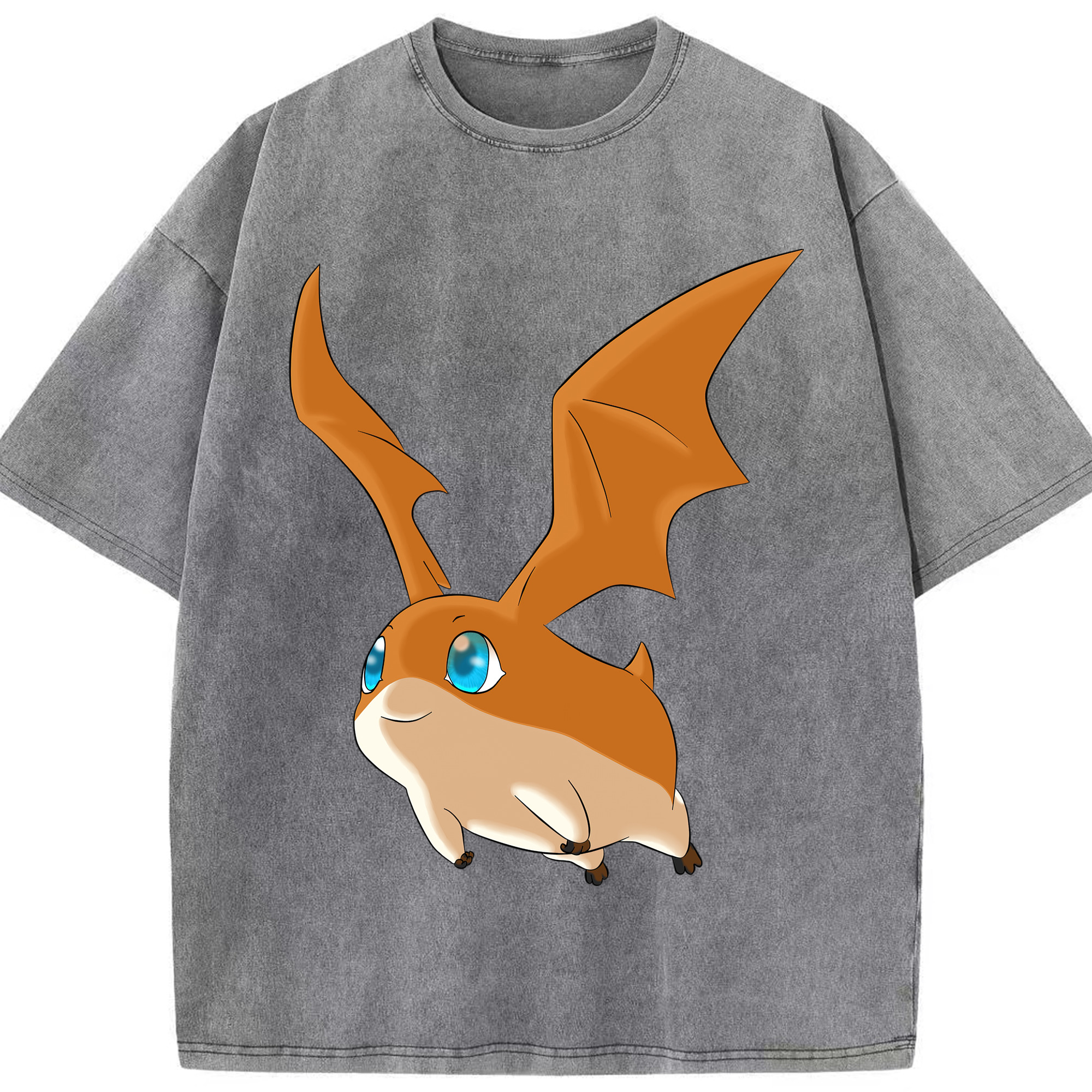 （画像用） Digimon デジタルモンスター/デジモン 綿100% ヴィンテージ風 半袖Tシャツ（フロントプリント）