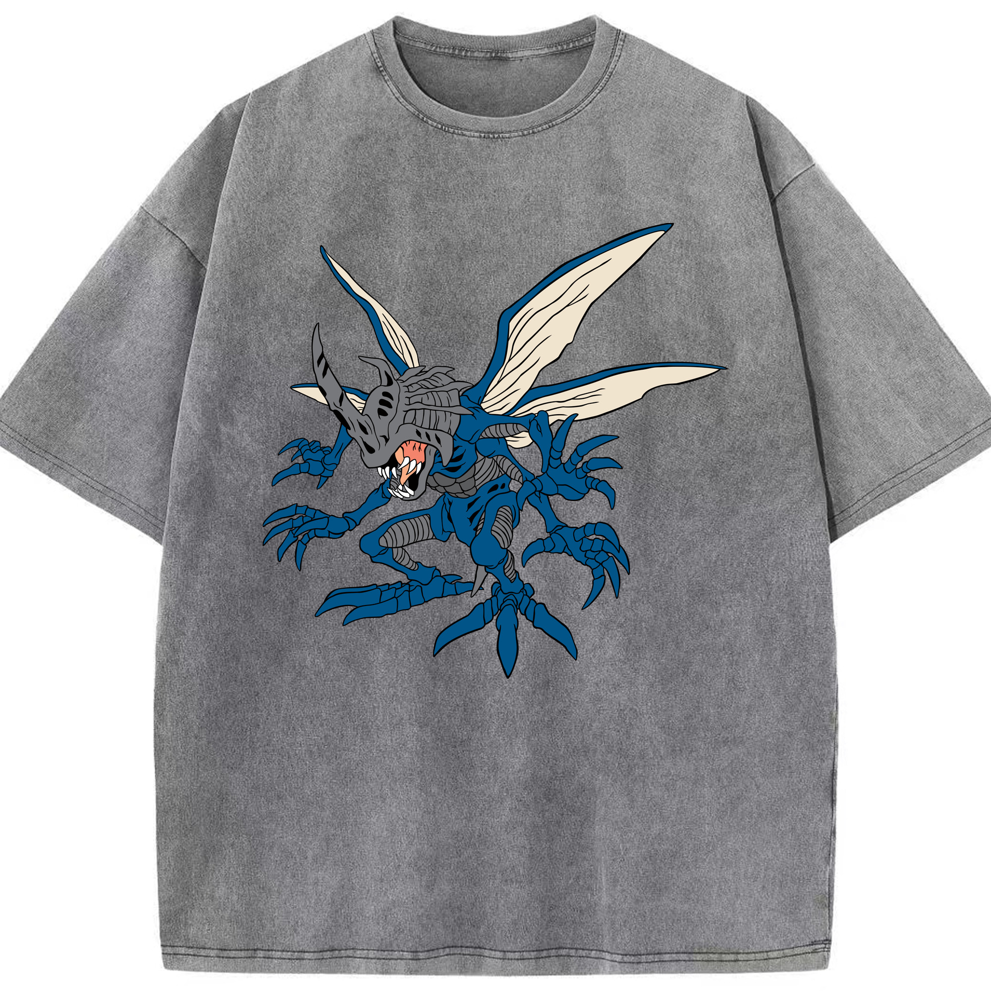 （画像用） Digimon デジタルモンスター/デジモン 綿100% ヴィンテージ風 半袖Tシャツ（フロントプリント）
