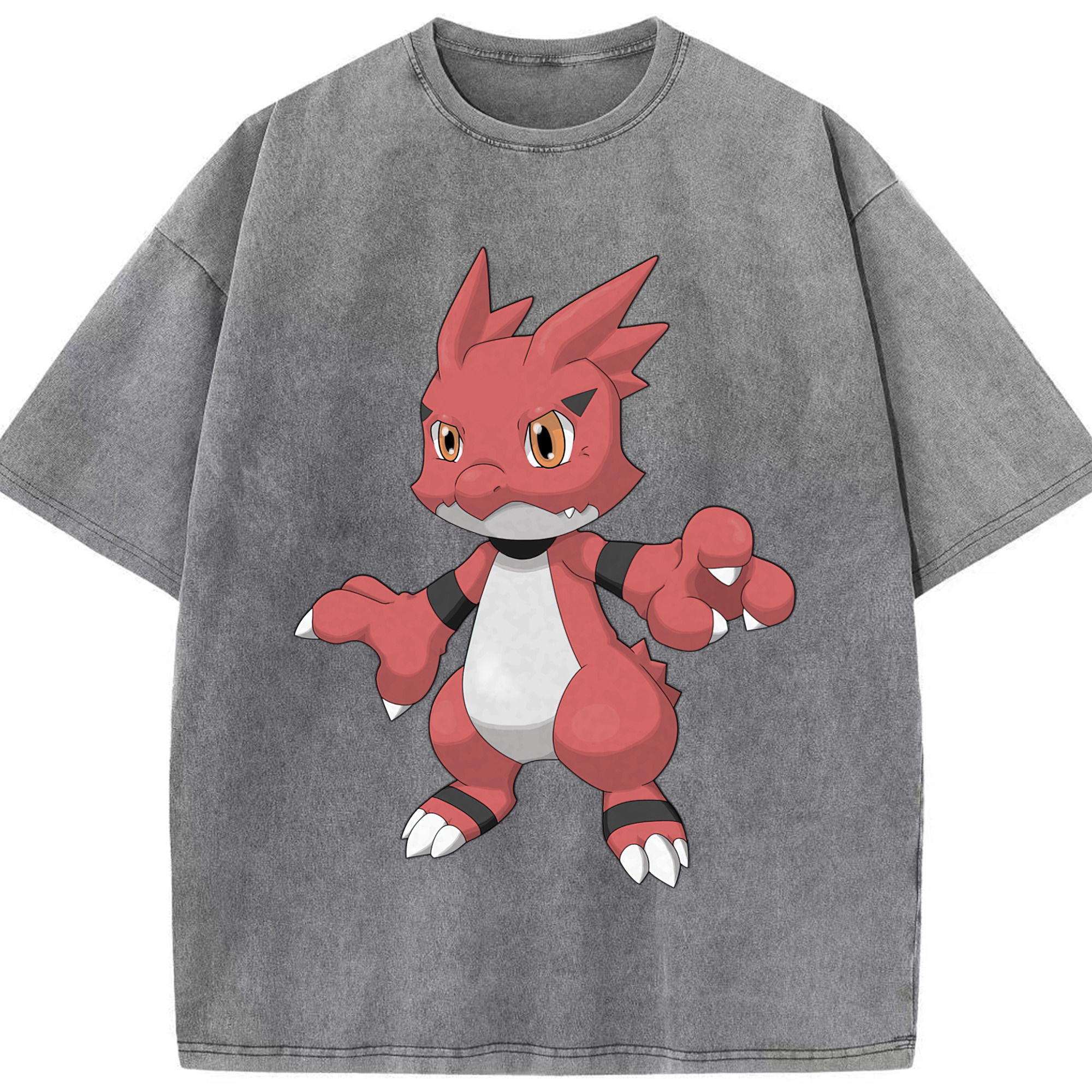 （画像用） Digimon デジタルモンスター/デジモン 綿100% ヴィンテージ風 半袖Tシャツ（フロントプリント）