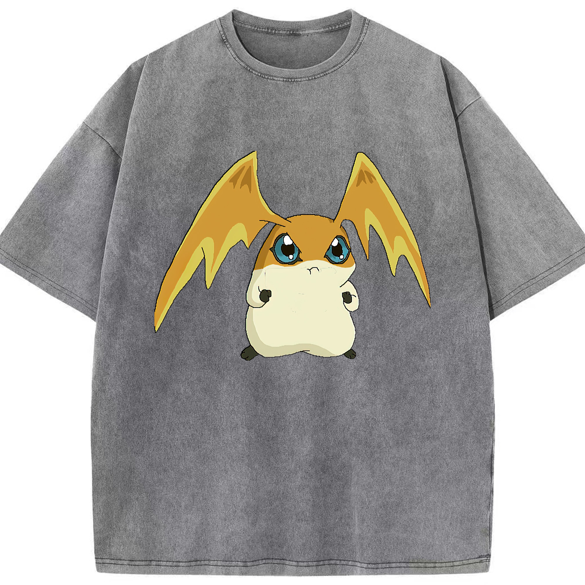 （画像用） Digimon デジタルモンスター/デジモン 綿100% ヴィンテージ風 半袖Tシャツ（フロントプリント）