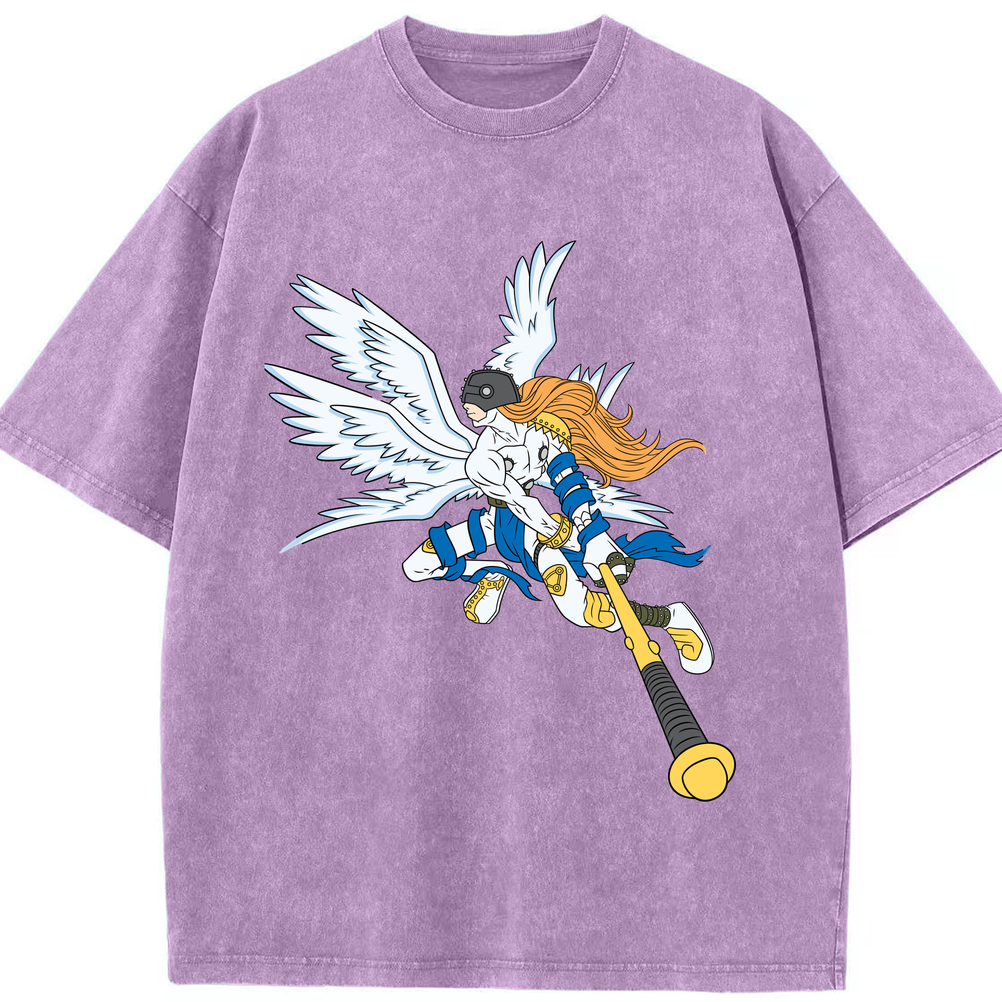 （画像用） Digimon デジタルモンスター/デジモン 綿100% ヴィンテージ風 半袖Tシャツ（フロントプリント）