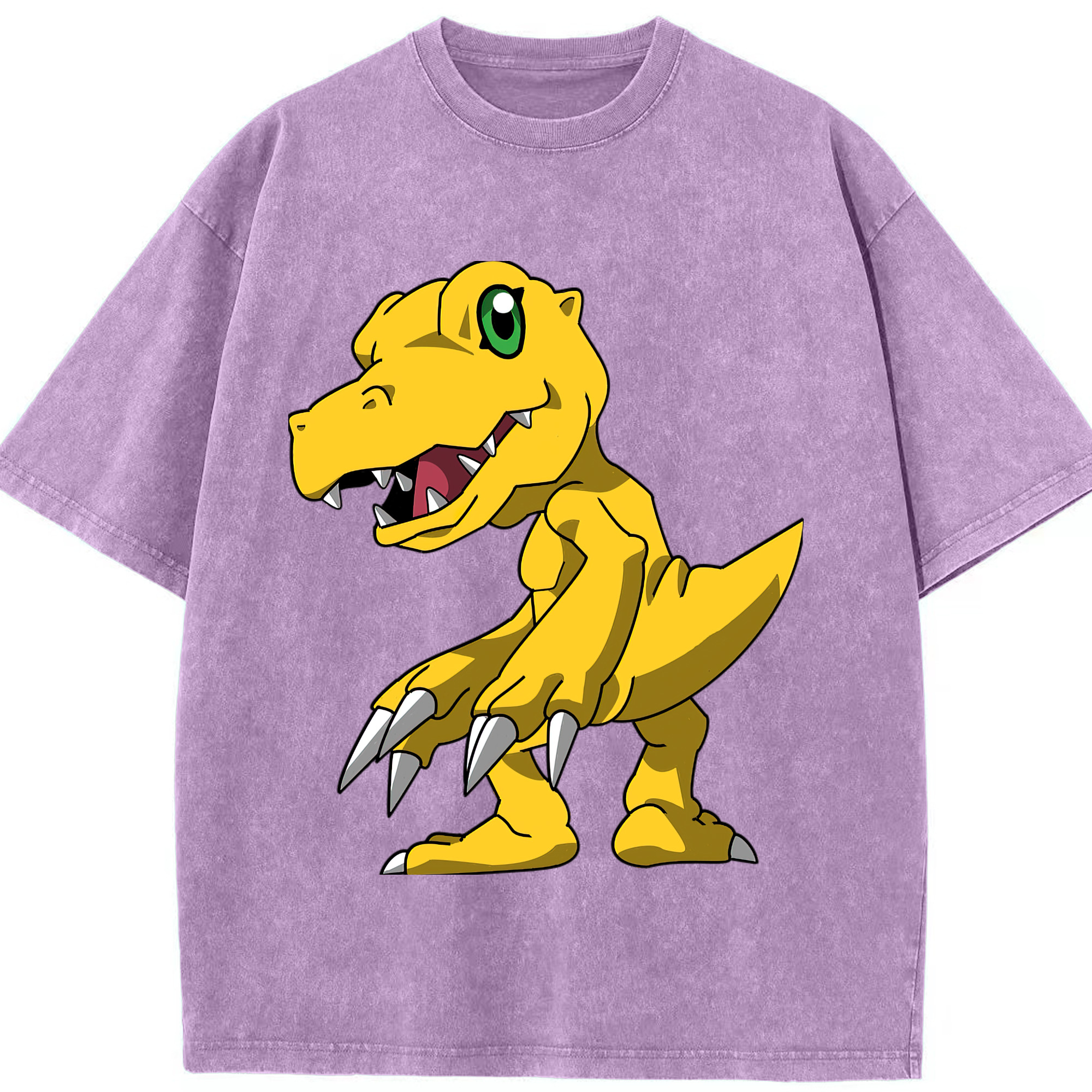 （画像用） Digimon デジタルモンスター/デジモン 綿100% ヴィンテージ風 半袖Tシャツ（フロントプリント）