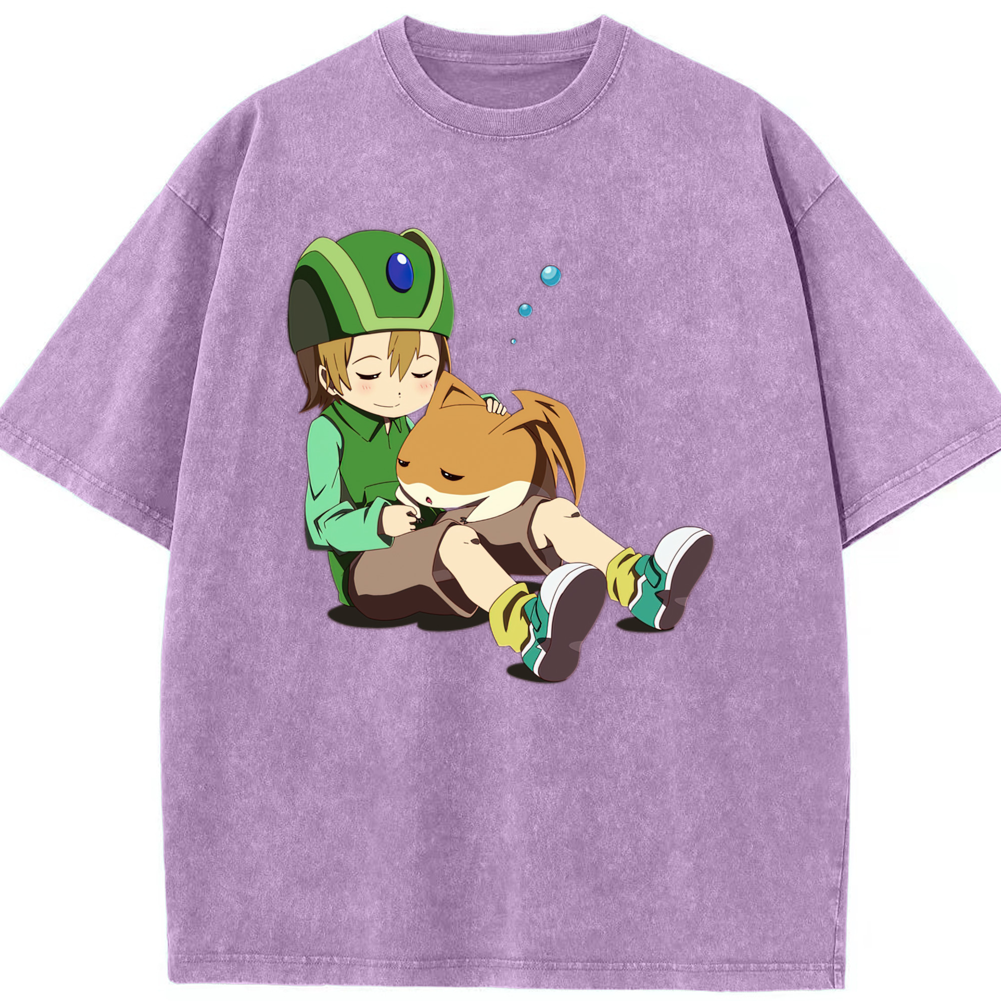 （画像用） Digimon デジタルモンスター/デジモン 綿100% ヴィンテージ風 半袖Tシャツ（フロントプリント）