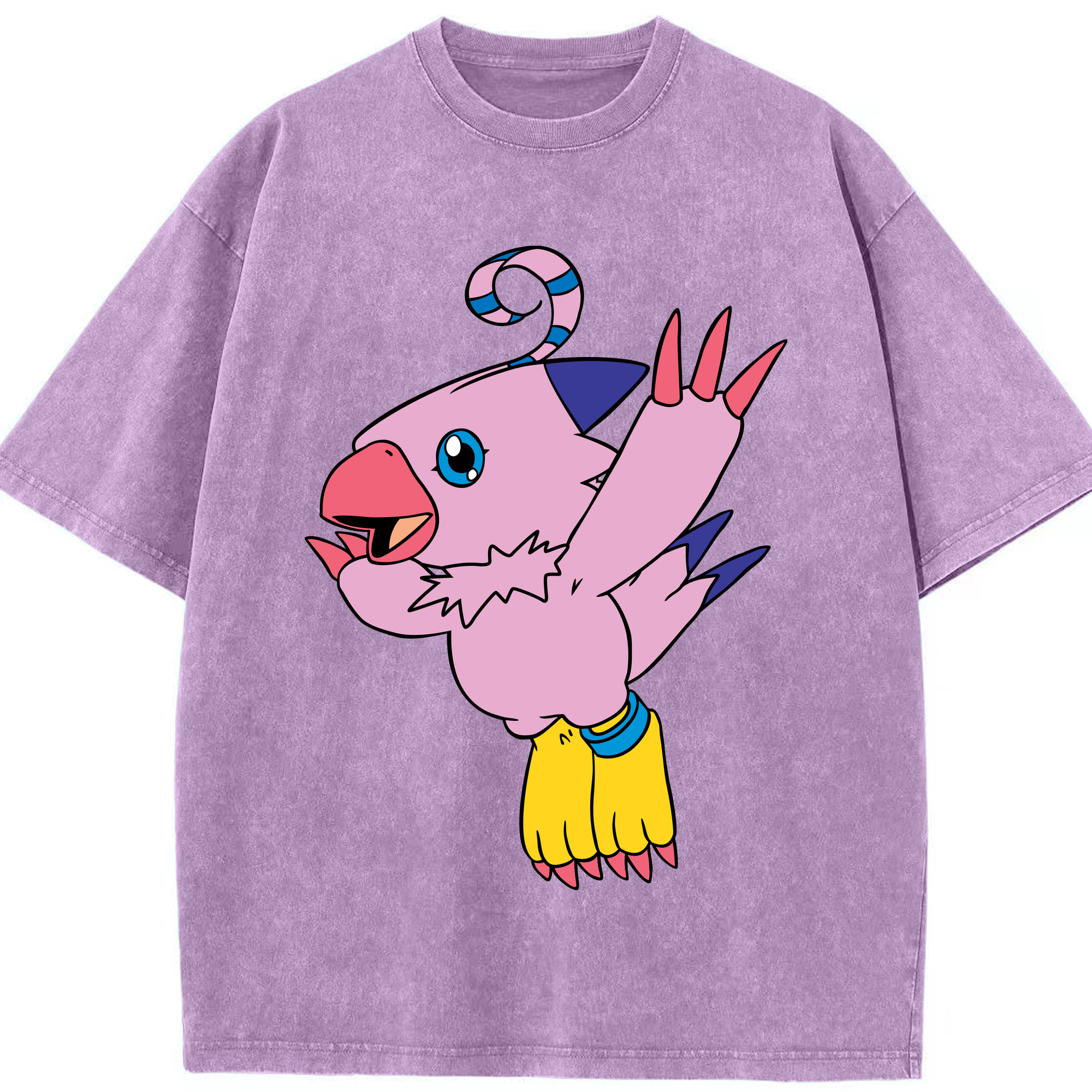 （画像用） Digimon デジタルモンスター/デジモン 綿100% ヴィンテージ風 半袖Tシャツ（フロントプリント）