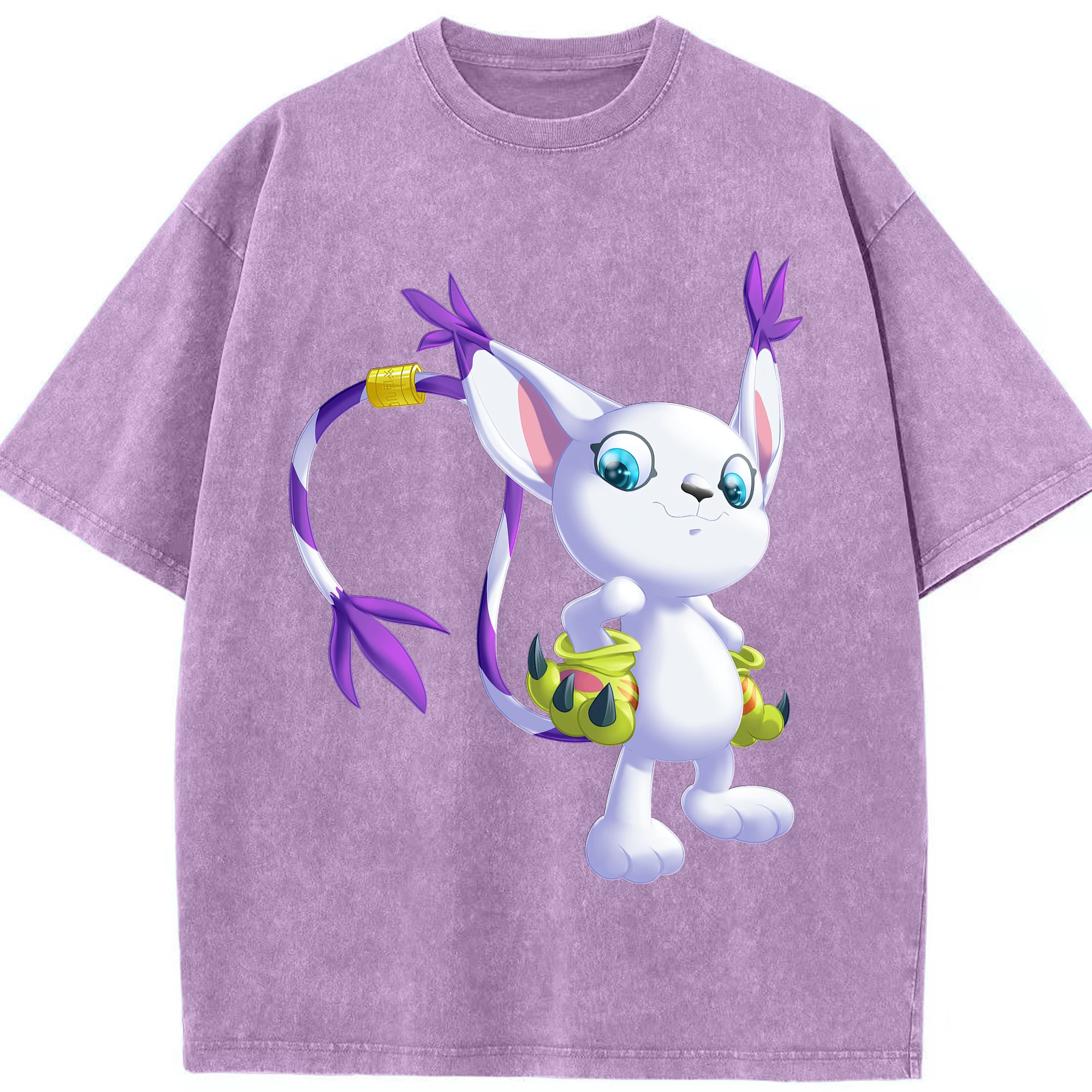 （画像用） Digimon デジタルモンスター/デジモン 綿100% ヴィンテージ風 半袖Tシャツ（フロントプリント）