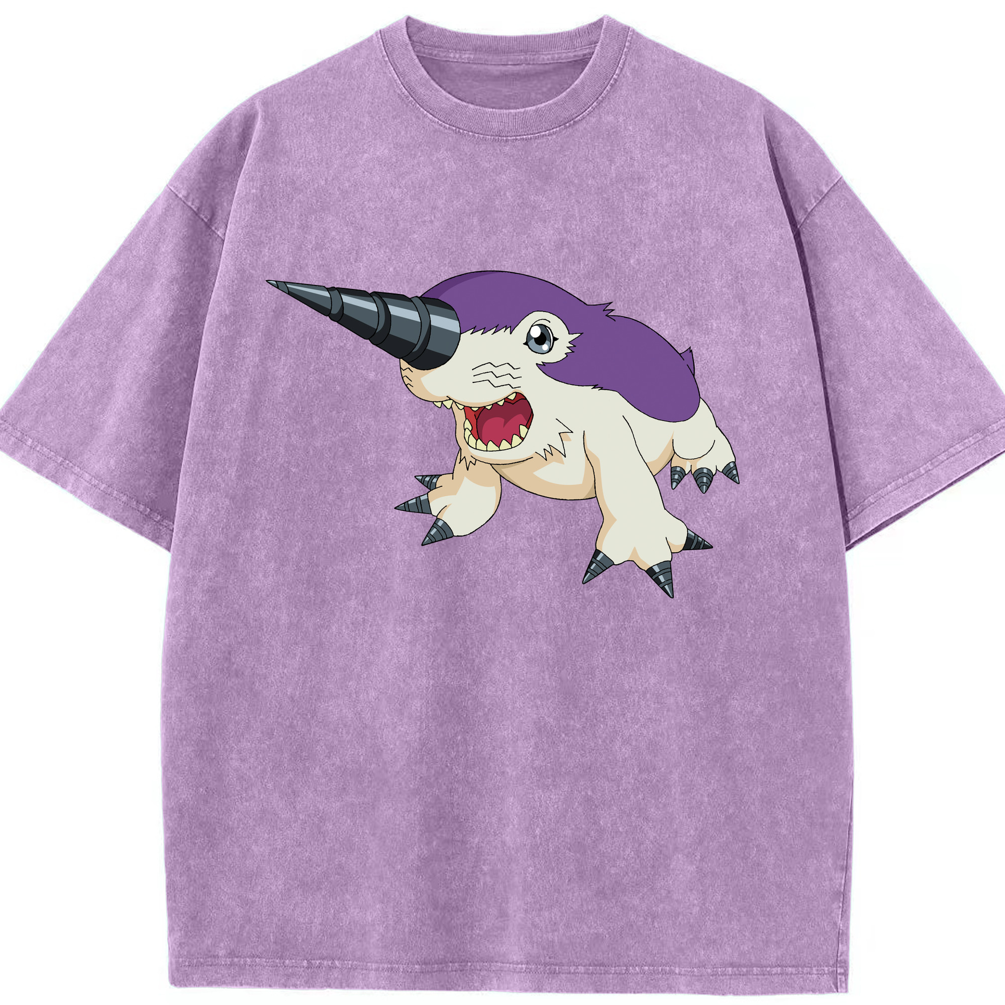 （画像用） Digimon デジタルモンスター/デジモン 綿100% ヴィンテージ風 半袖Tシャツ（フロントプリント）
