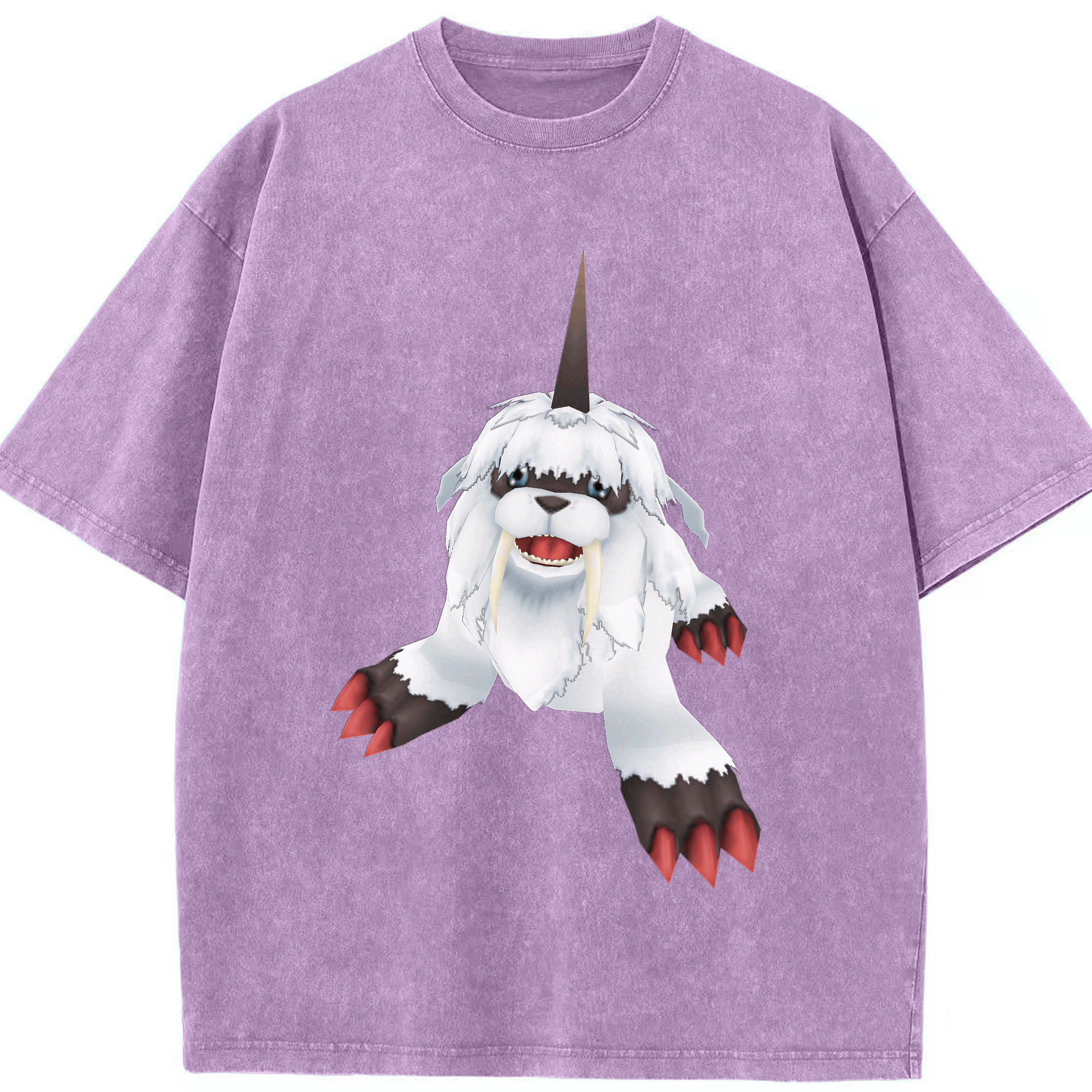 （画像用） Digimon デジタルモンスター/デジモン 綿100% ヴィンテージ風 半袖Tシャツ（フロントプリント）