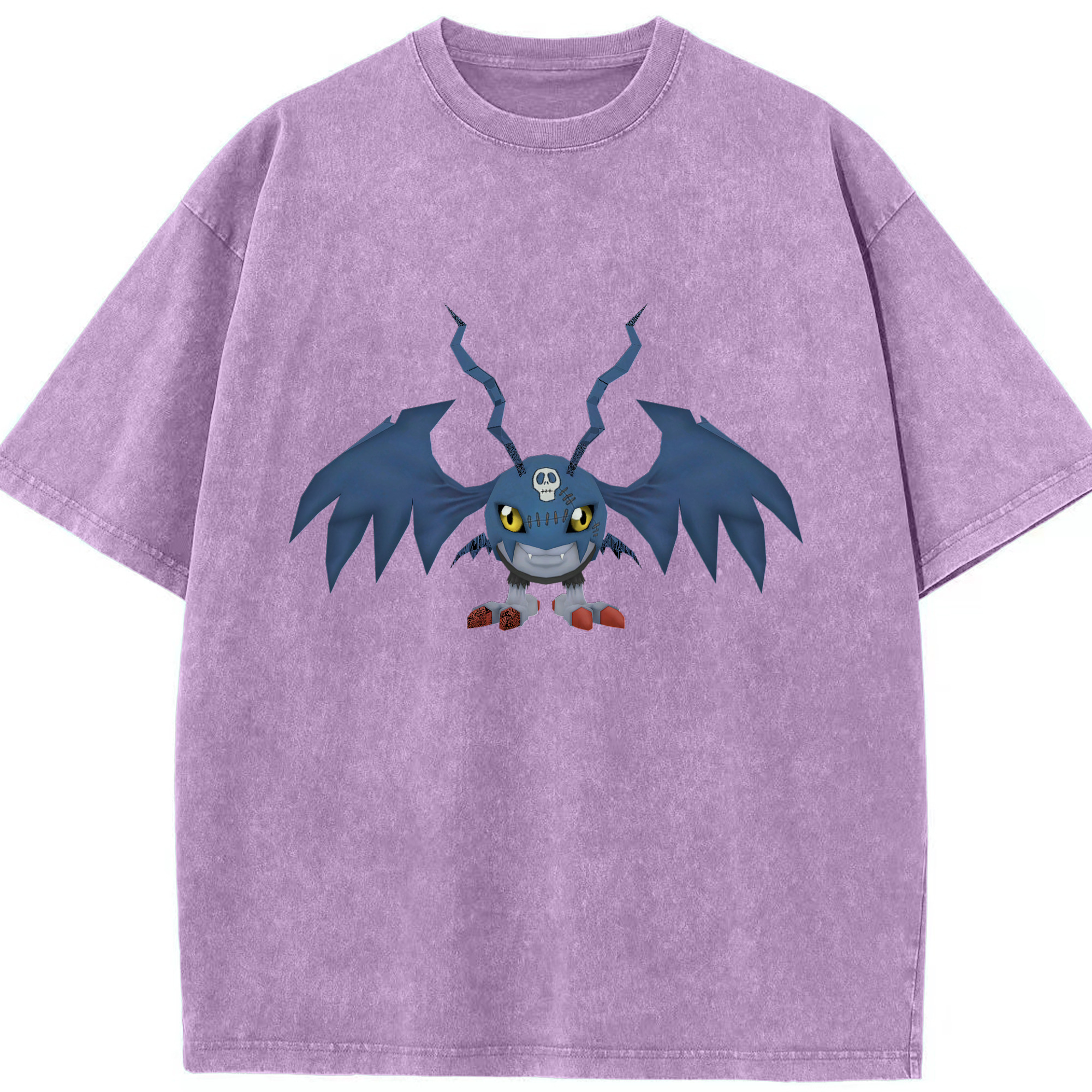 （画像用） Digimon デジタルモンスター/デジモン 綿100% ヴィンテージ風 半袖Tシャツ（フロントプリント）