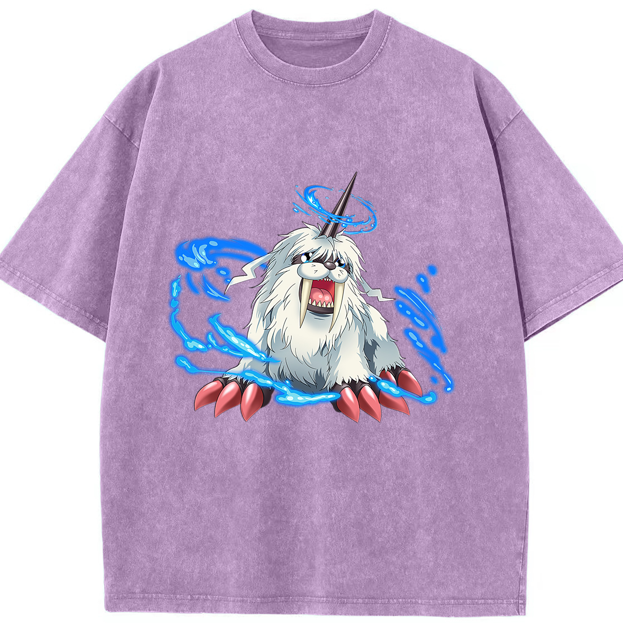 （画像用） Digimon デジタルモンスター/デジモン 綿100% ヴィンテージ風 半袖Tシャツ（フロントプリント）