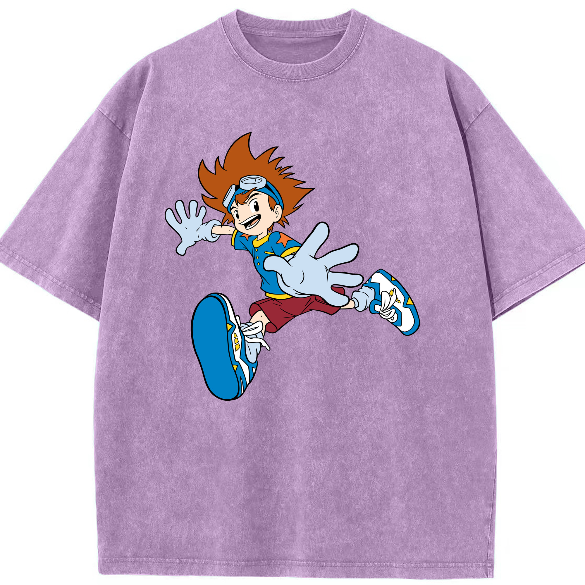 （画像用） Digimon デジタルモンスター/デジモン 綿100% ヴィンテージ風 半袖Tシャツ（フロントプリント）