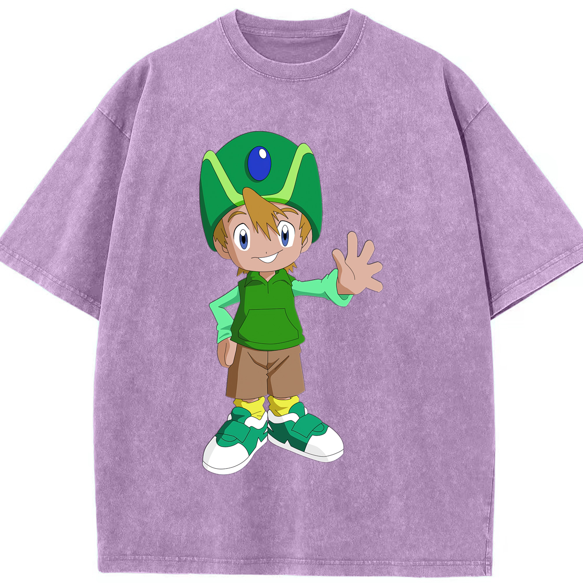 （画像用） Digimon デジタルモンスター/デジモン 綿100% ヴィンテージ風 半袖Tシャツ（フロントプリント）
