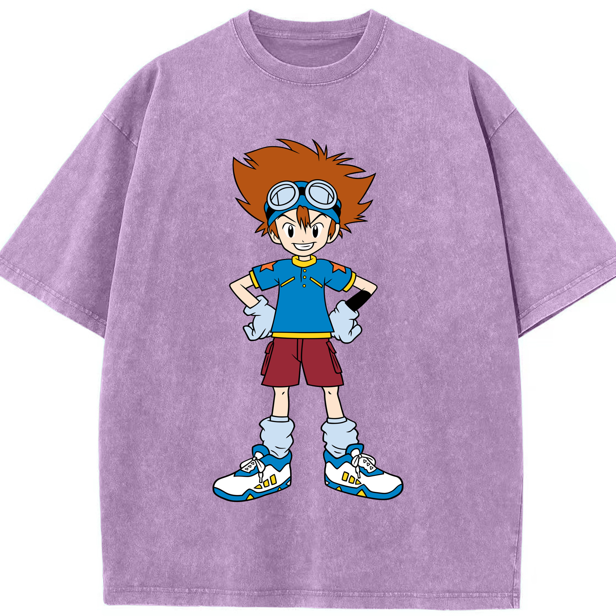 （画像用） Digimon デジタルモンスター/デジモン 綿100% ヴィンテージ風 半袖Tシャツ（フロントプリント）