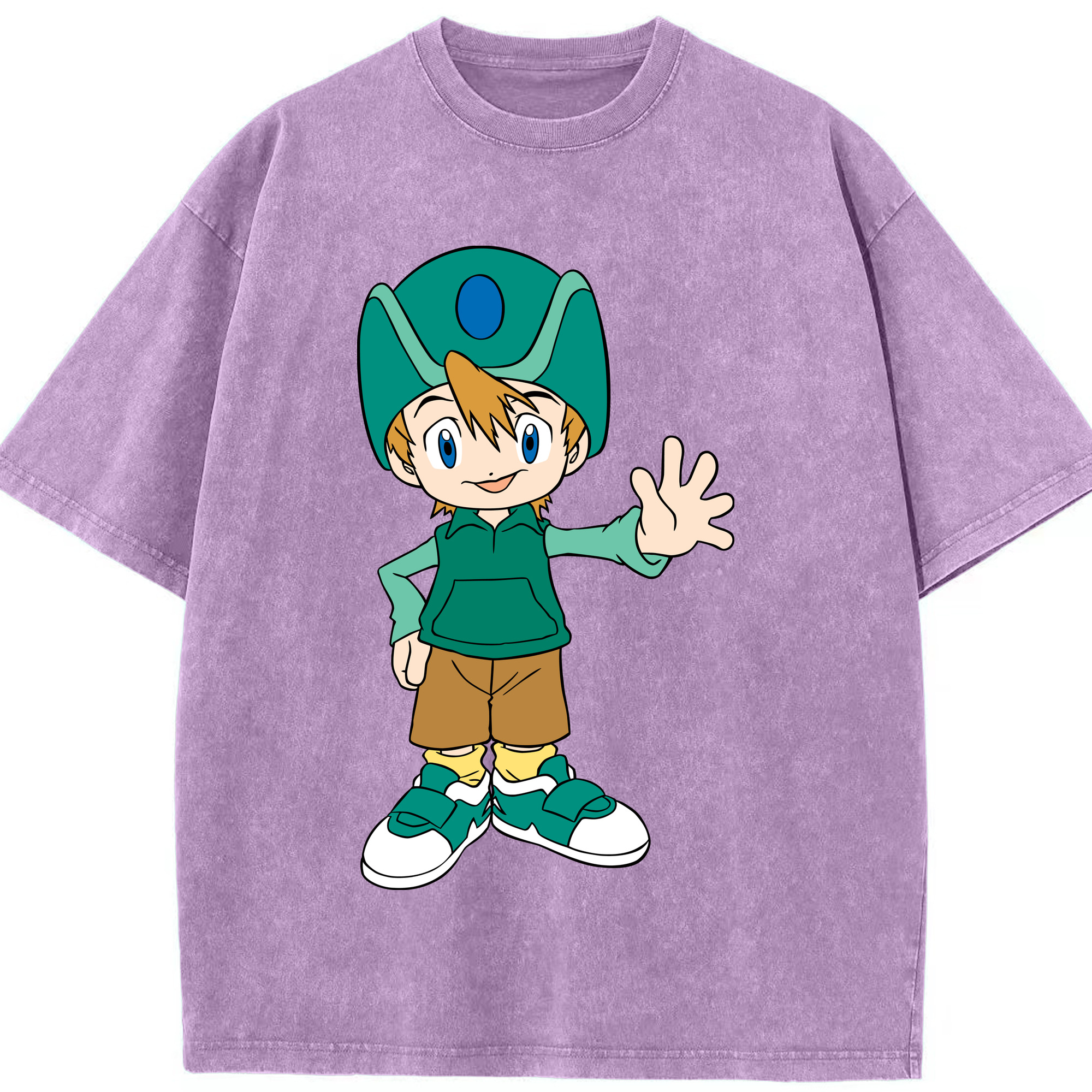 （画像用） Digimon デジタルモンスター/デジモン 綿100% ヴィンテージ風 半袖Tシャツ（フロントプリント）
